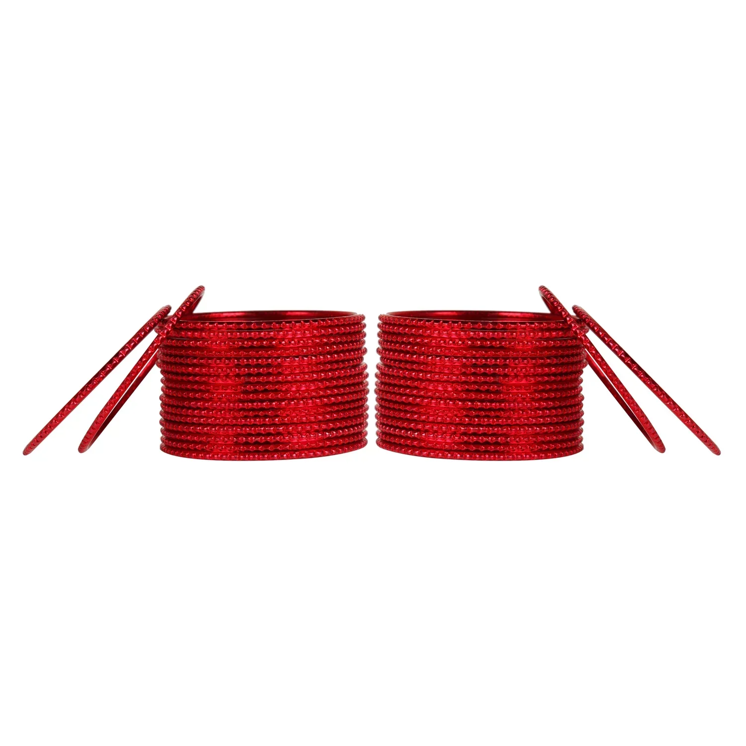 Red Metal Bangles Set (36 Pcs) – Classic & Festive Bangles - Image 2