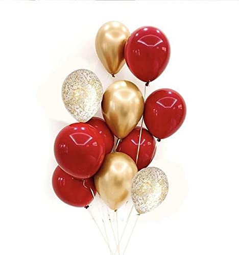 Red Metallic Chrome Latex Balloons (Pack of 50) - Image 3