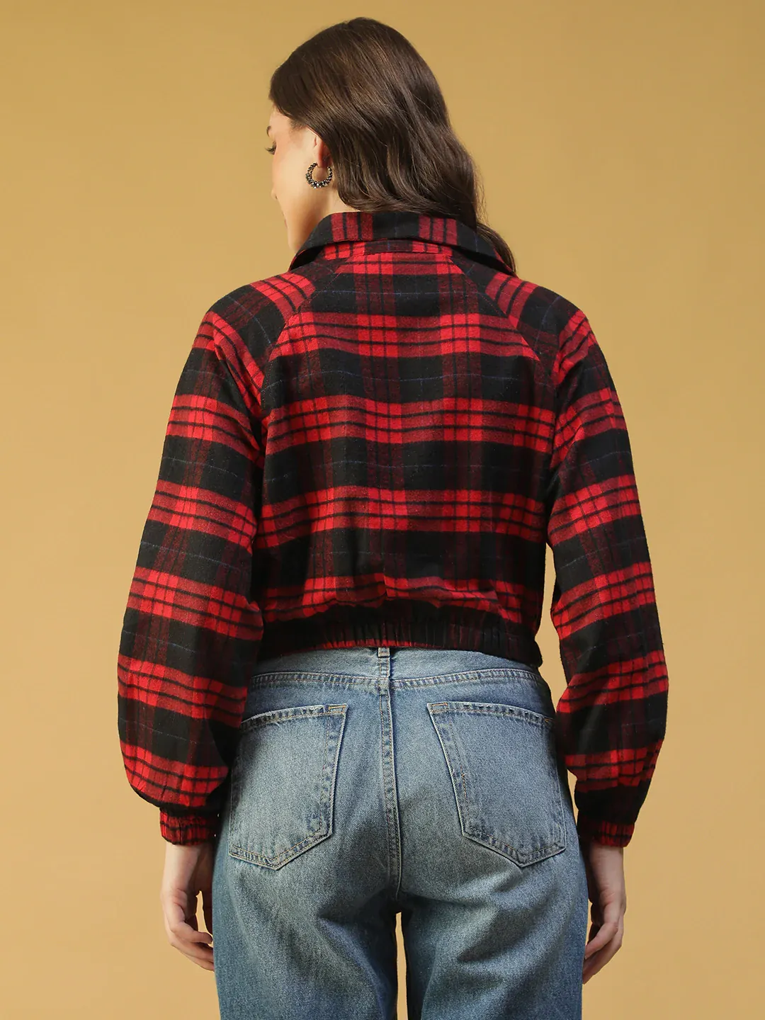 Red Women’s Shirt with Collar & Button-Down Front - Image 4