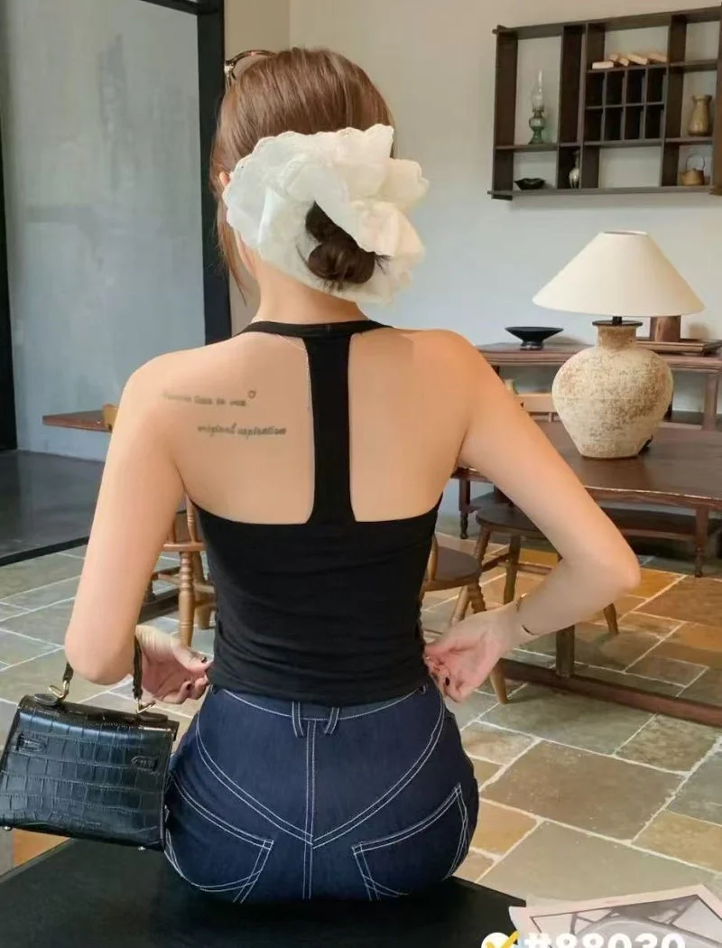 Reese T-Back Built-In Bra Top - Image 2