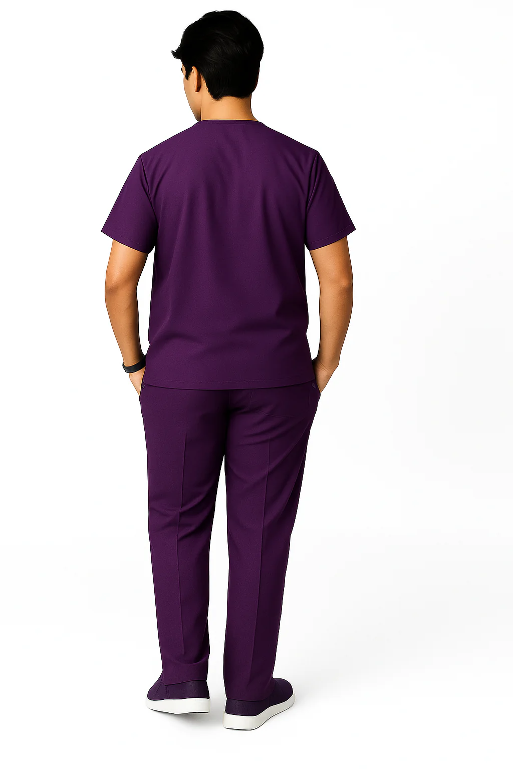 Regular Male Scrub Suit - Purple - Image 2