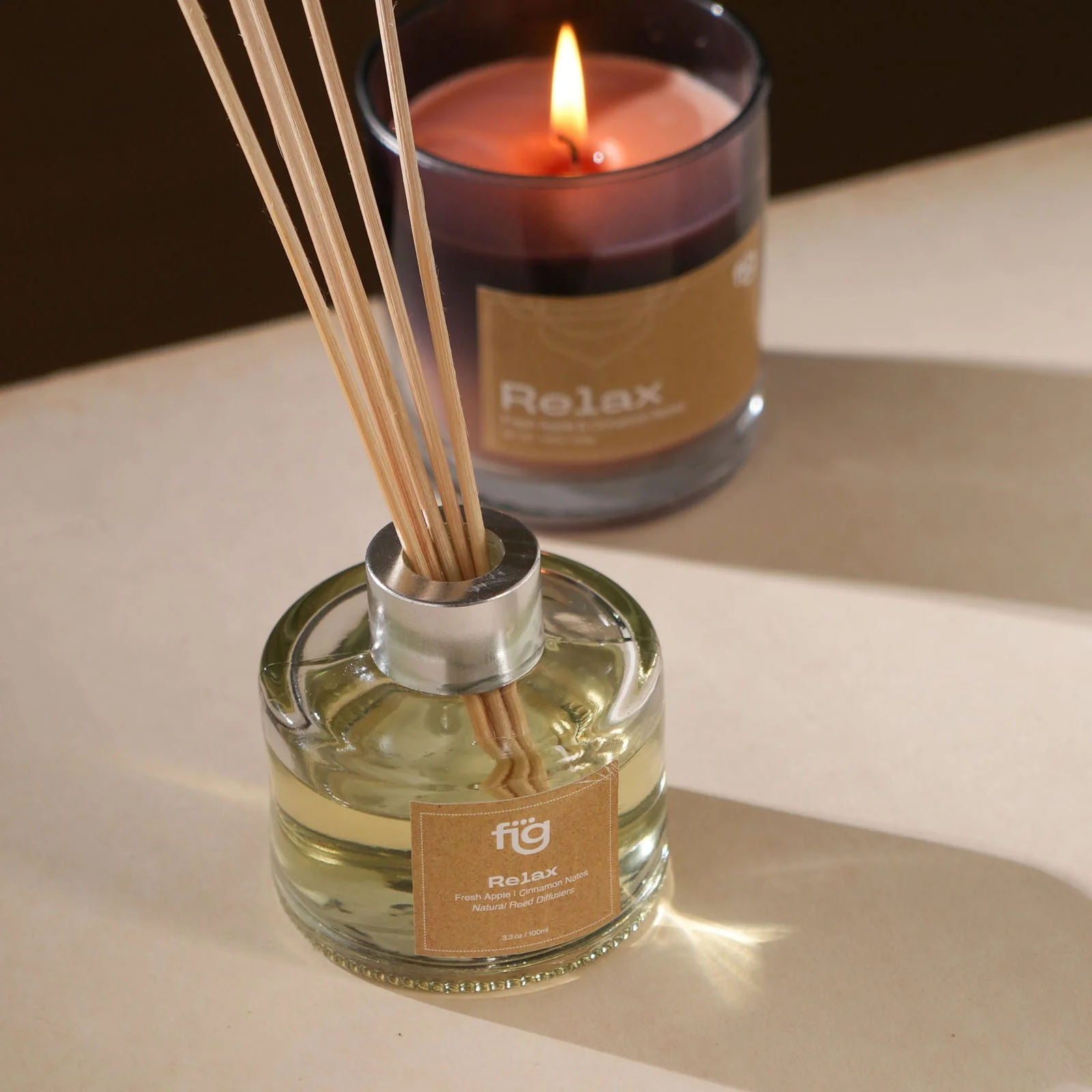 Relax Apple And Cinamon Reed Diffusor - Reed Sticks, Ifra Standard Scents, Gift Box Packaging - Image 2