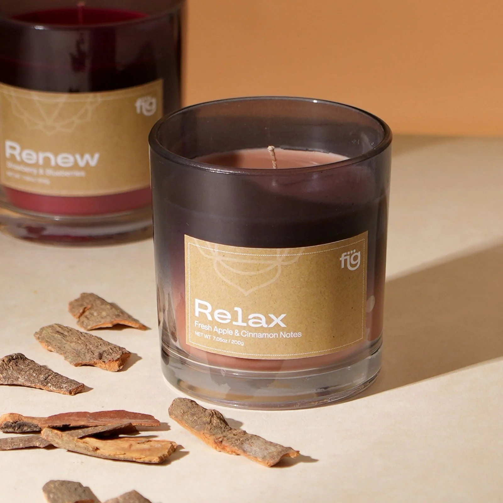 Relax Apple & Cinnamon Vegan Wax Scented Candle