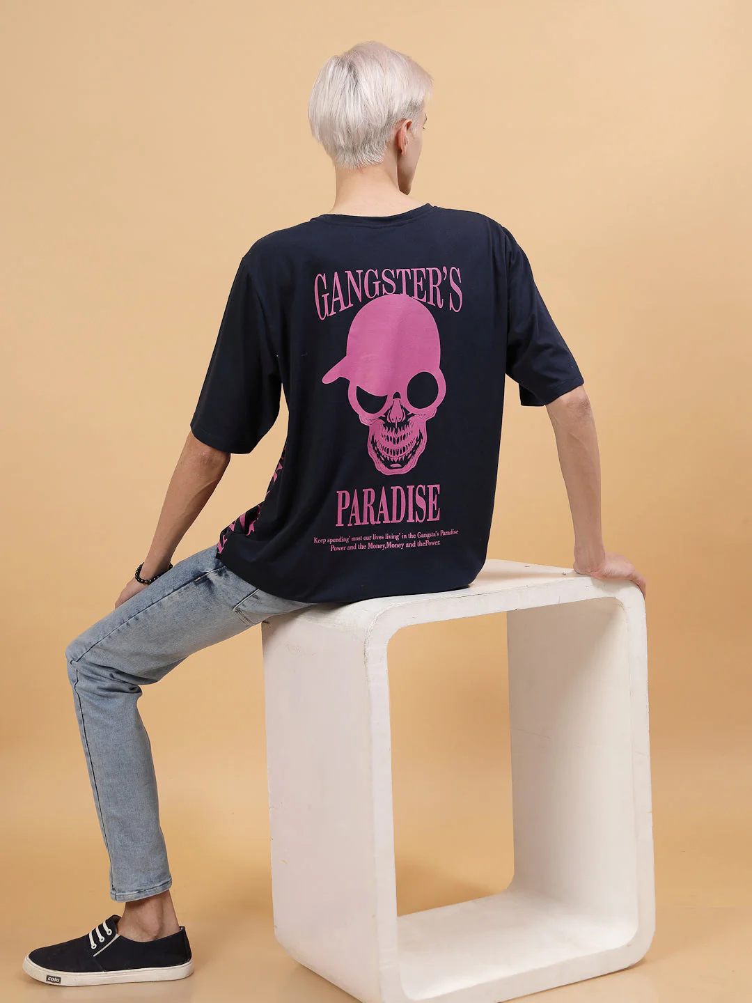 Relaxed Fit Men's Oversized Cotton Tee - Image 10