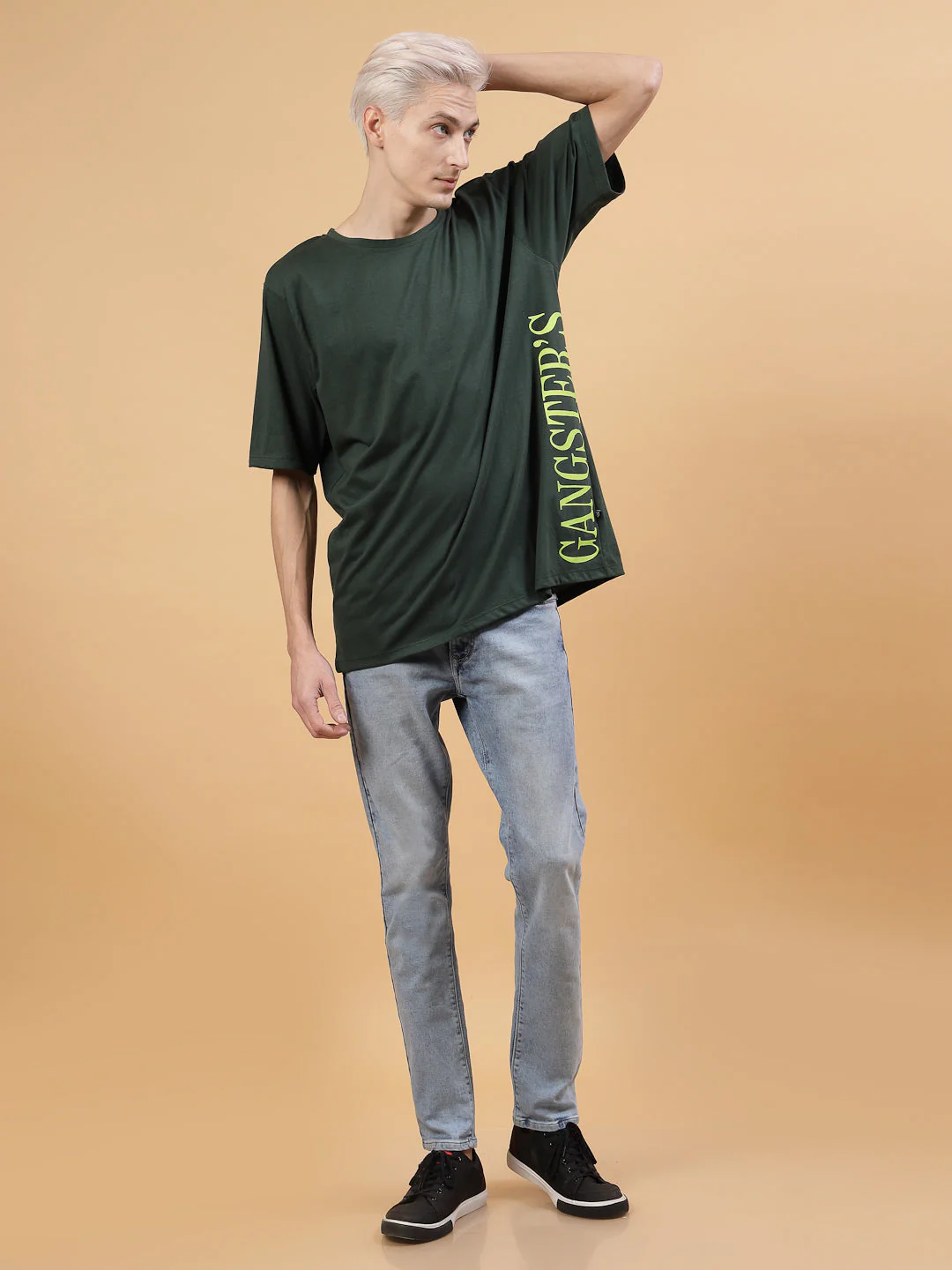 Relaxed Fit Men's Oversized Cotton Tee - Image 8