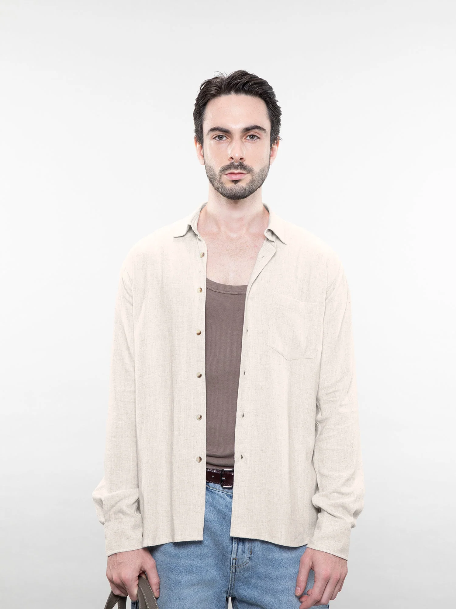 Relaxed linen shirt - Image 16
