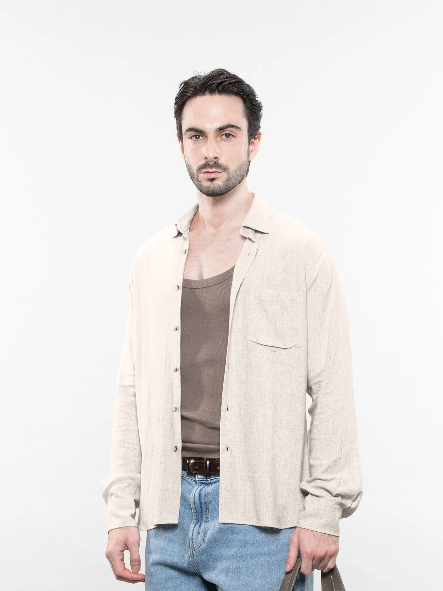 Relaxed linen shirt - Image 17