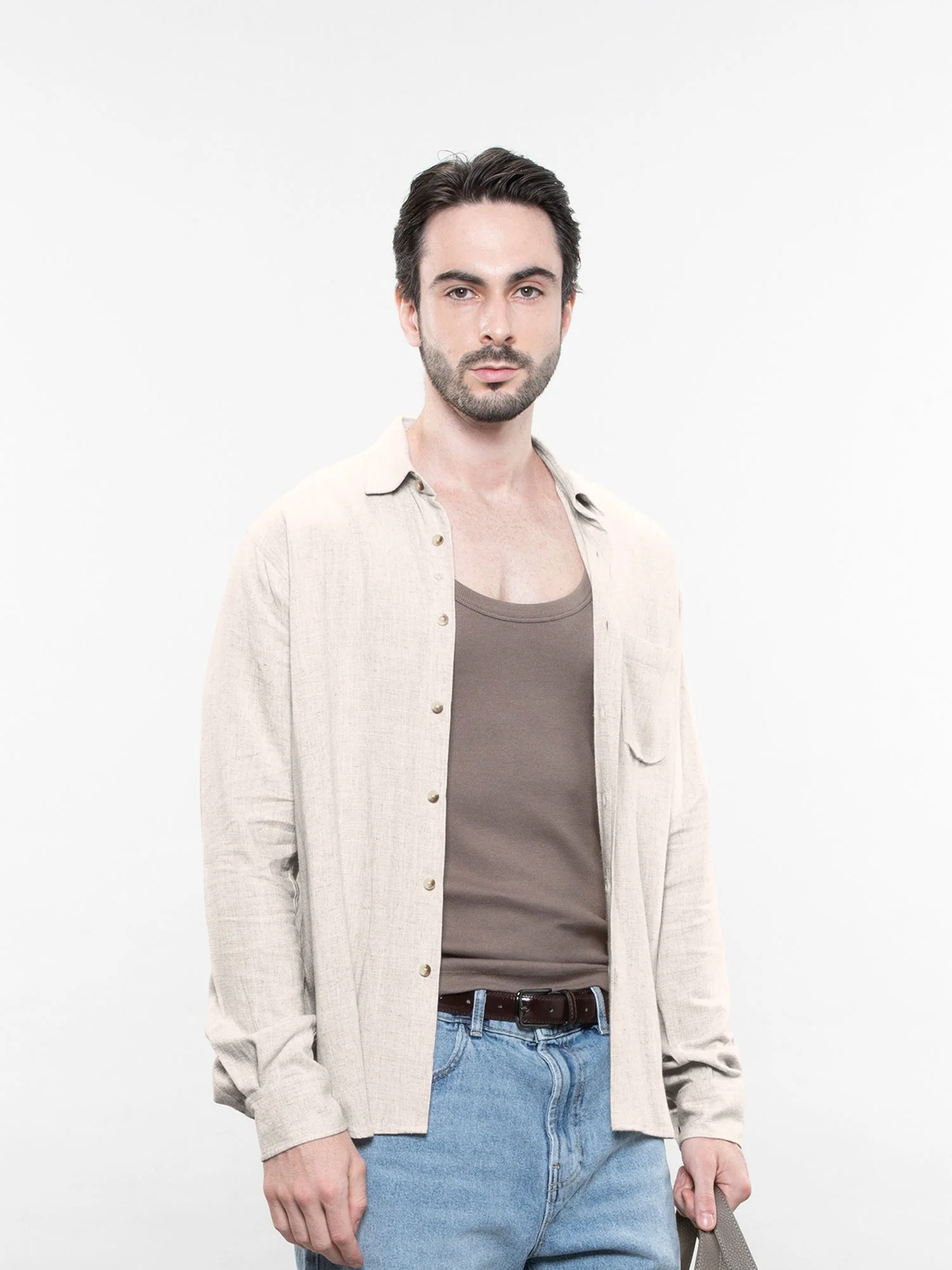 Relaxed linen shirt - Image 18