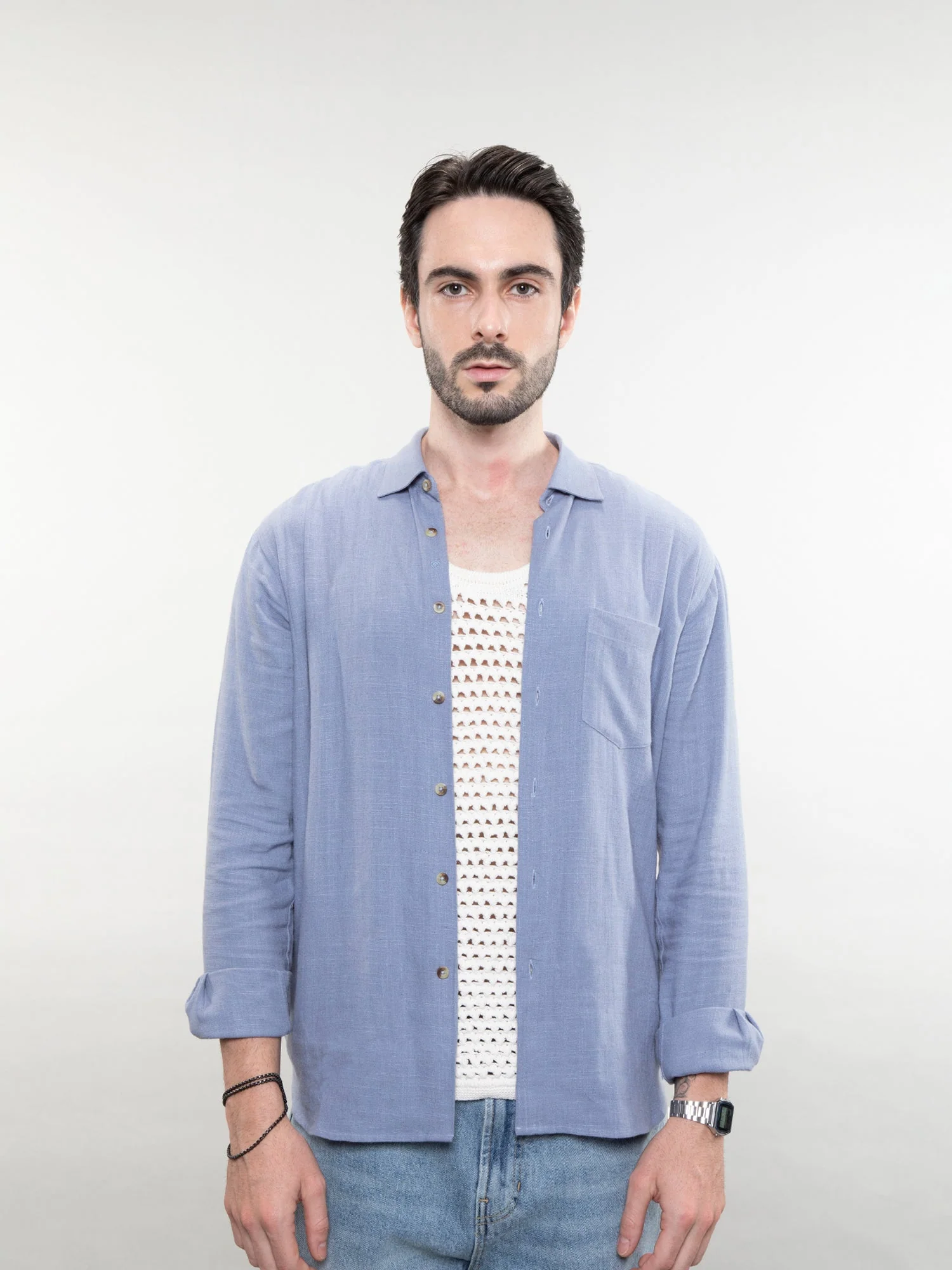 Relaxed linen shirt - Image 33