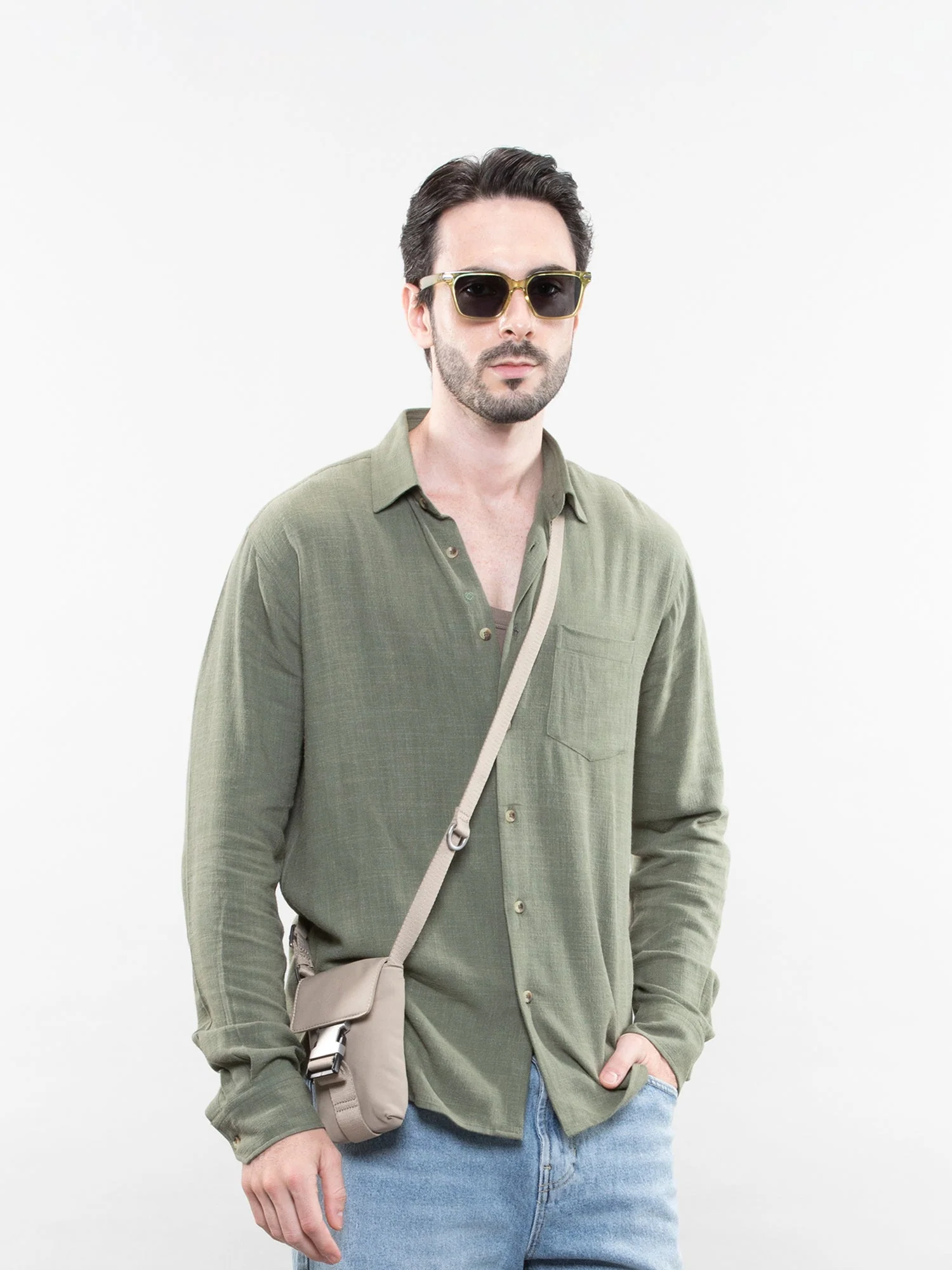 Relaxed linen shirt - Image 34