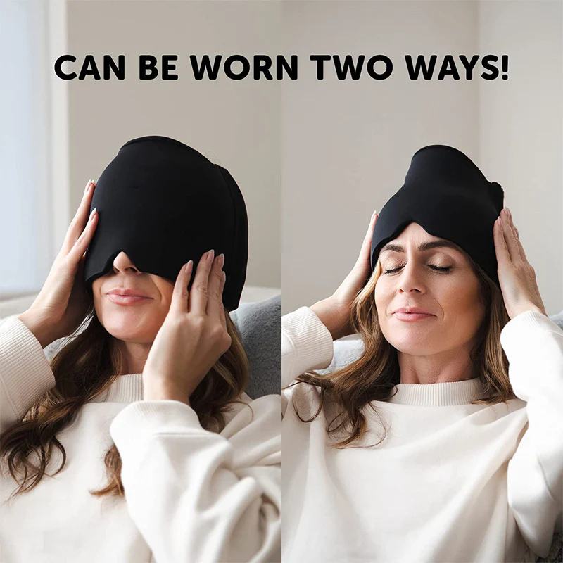 ReliefCap: Reusable Hot & Cold Therapy Hat for Migraine, Headache & Sinus Relief with Soothing Gel Compression - Image 2
