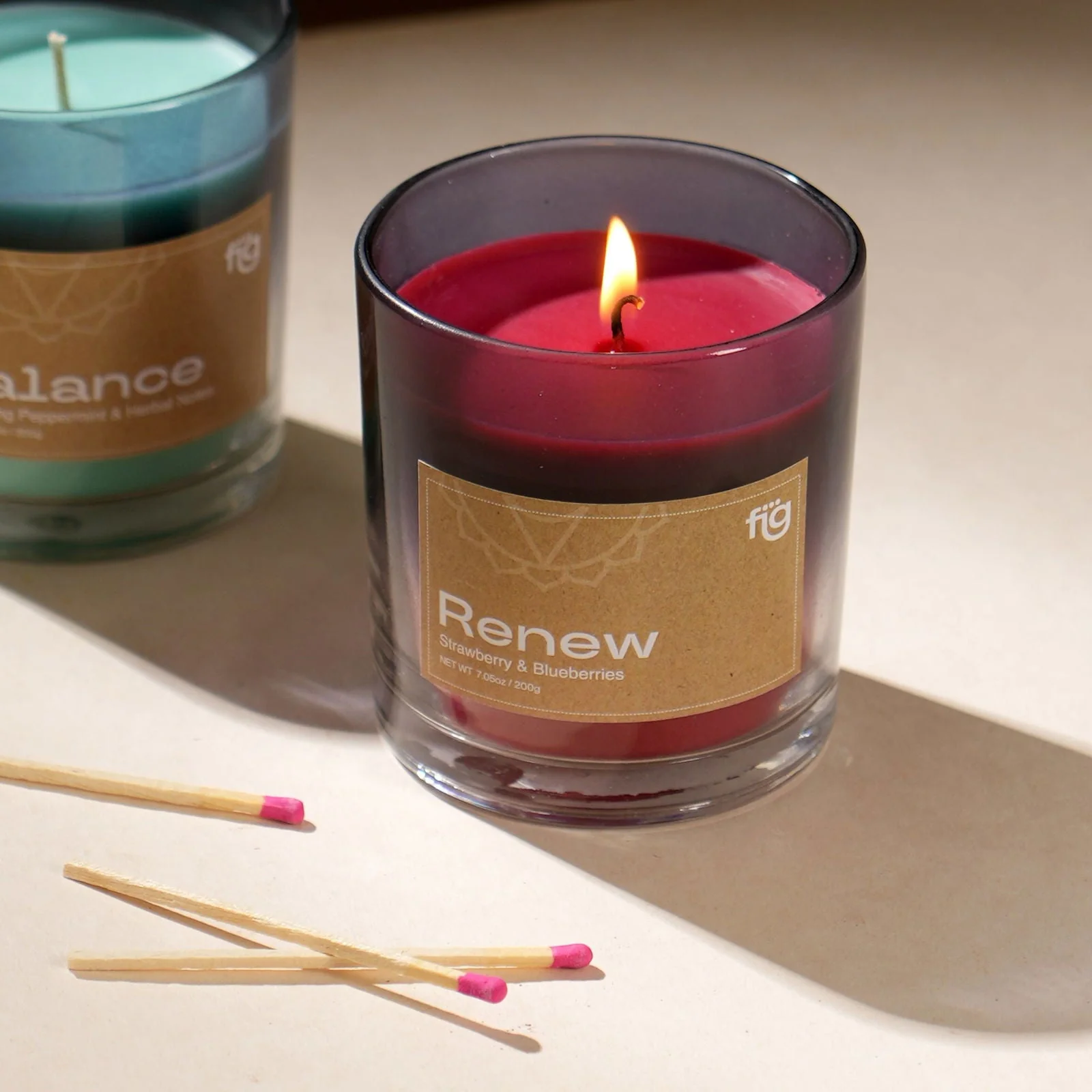 Renew Berries Vegan Scented Candle - Palm Wax, Ifra Standard Scents, Gift Box Packaging - Image 2