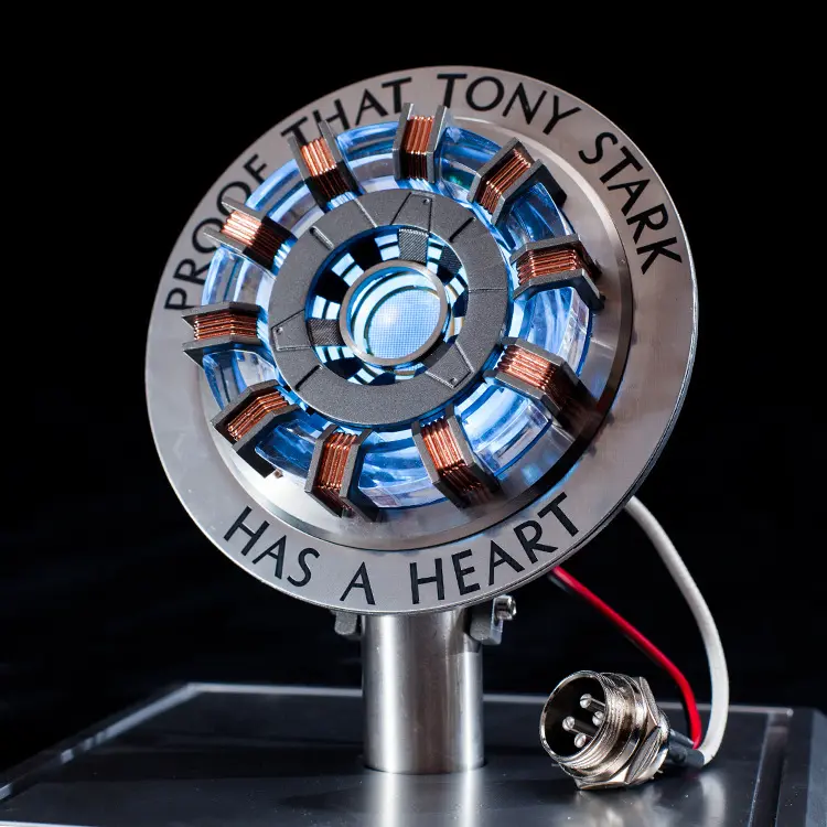 Repulsor: Iron-Man 1:1 Arc Reactor MK1 LED Lamp with Soft Glow in Strong Acrylic Display Case for Desk Décor & Collector’s Gift Item