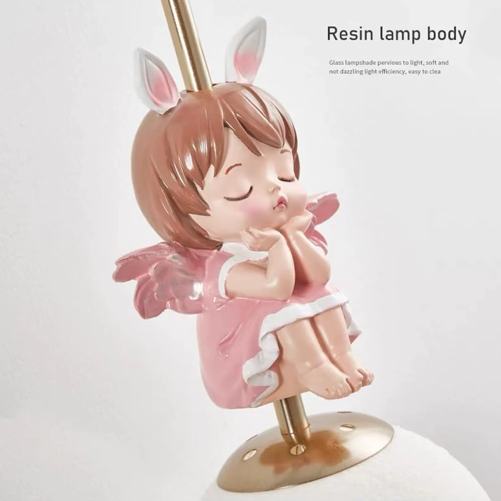 Resin Angel Pendant Children's Room Light Gold Nordic Mini Long Hanging Ceiling Lamp - Image 5