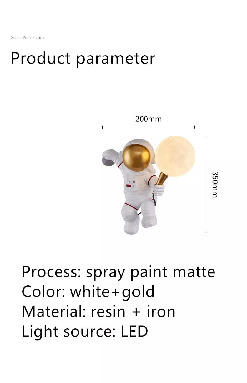 Resin Astronaut LED Wall Light - Image 8