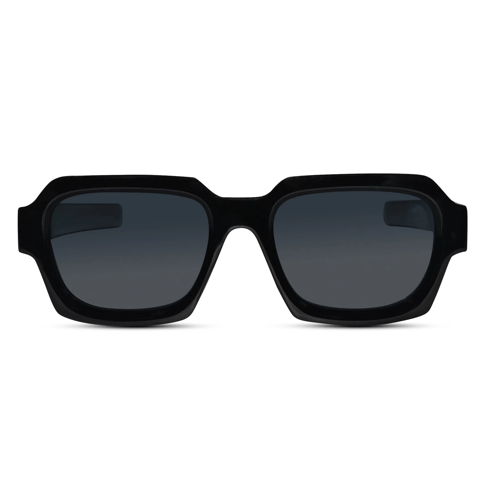 RETRO Dark Black Square Sunglasses For Men & Women - Image 2