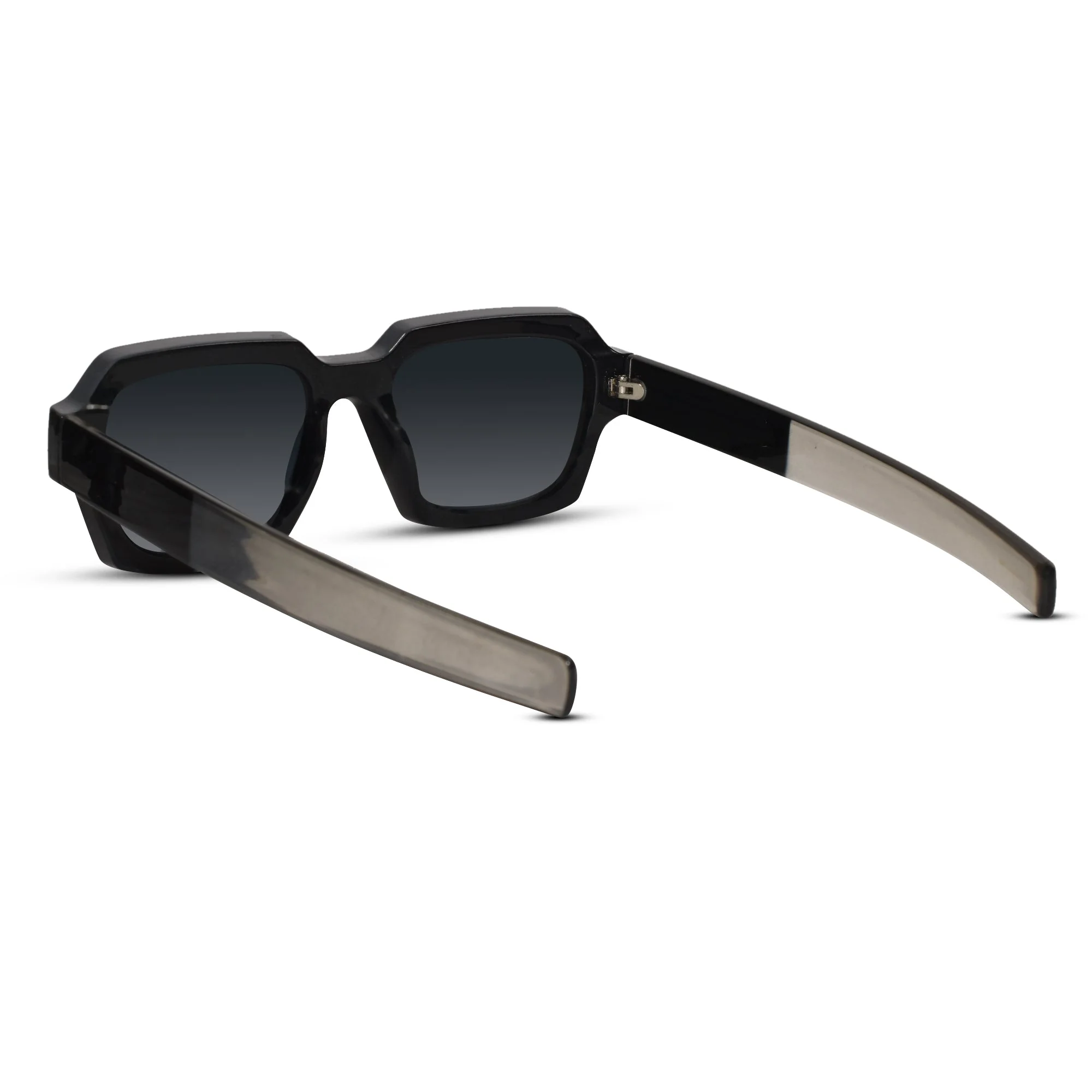RETRO Dark Black Square Sunglasses For Men & Women - Image 5