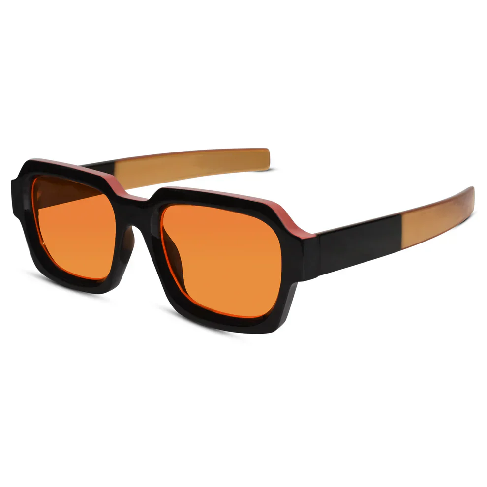 RETRO Dark Black Square Sunglasses For Men & Women - Image 6