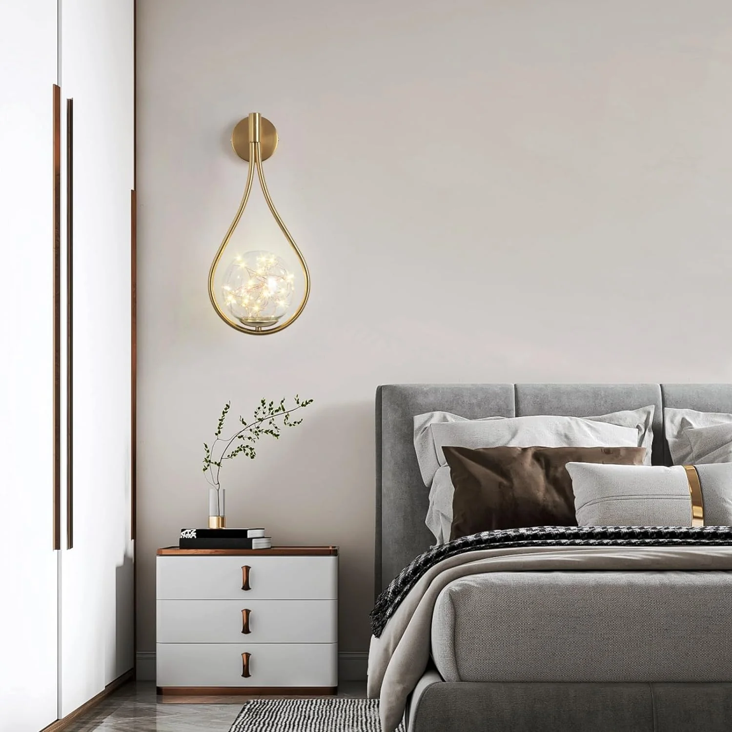 Retro fairy light Wall light with glass - Image 4