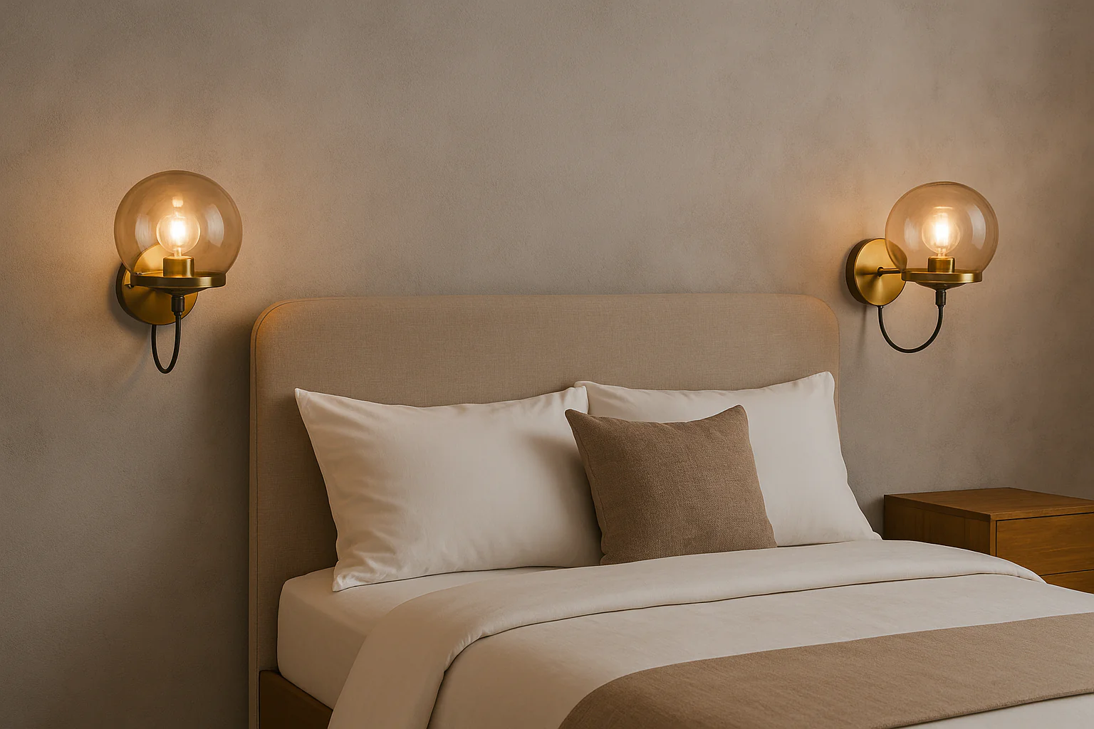 Retro Indoor Wall Light with Glass Shade - Image 2