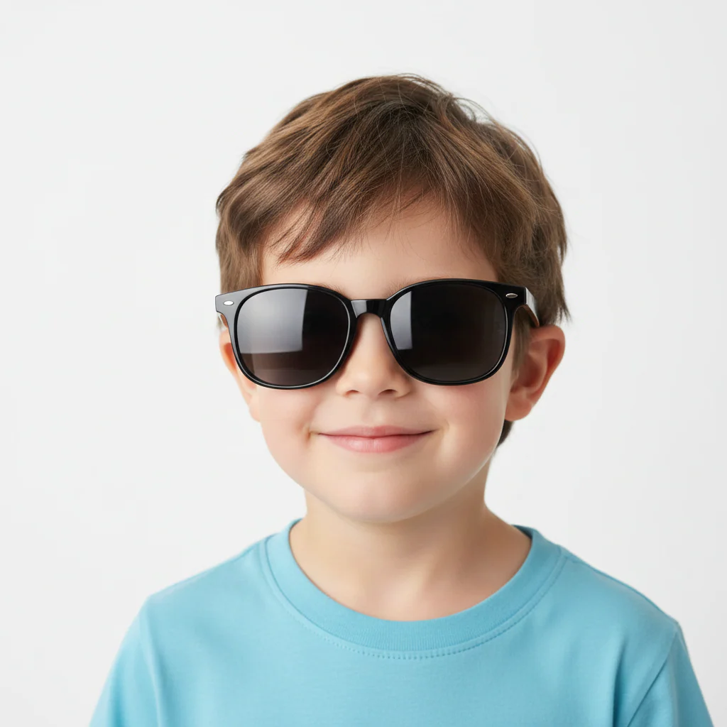 Retro Wayfarer Black Kids Sunglasses