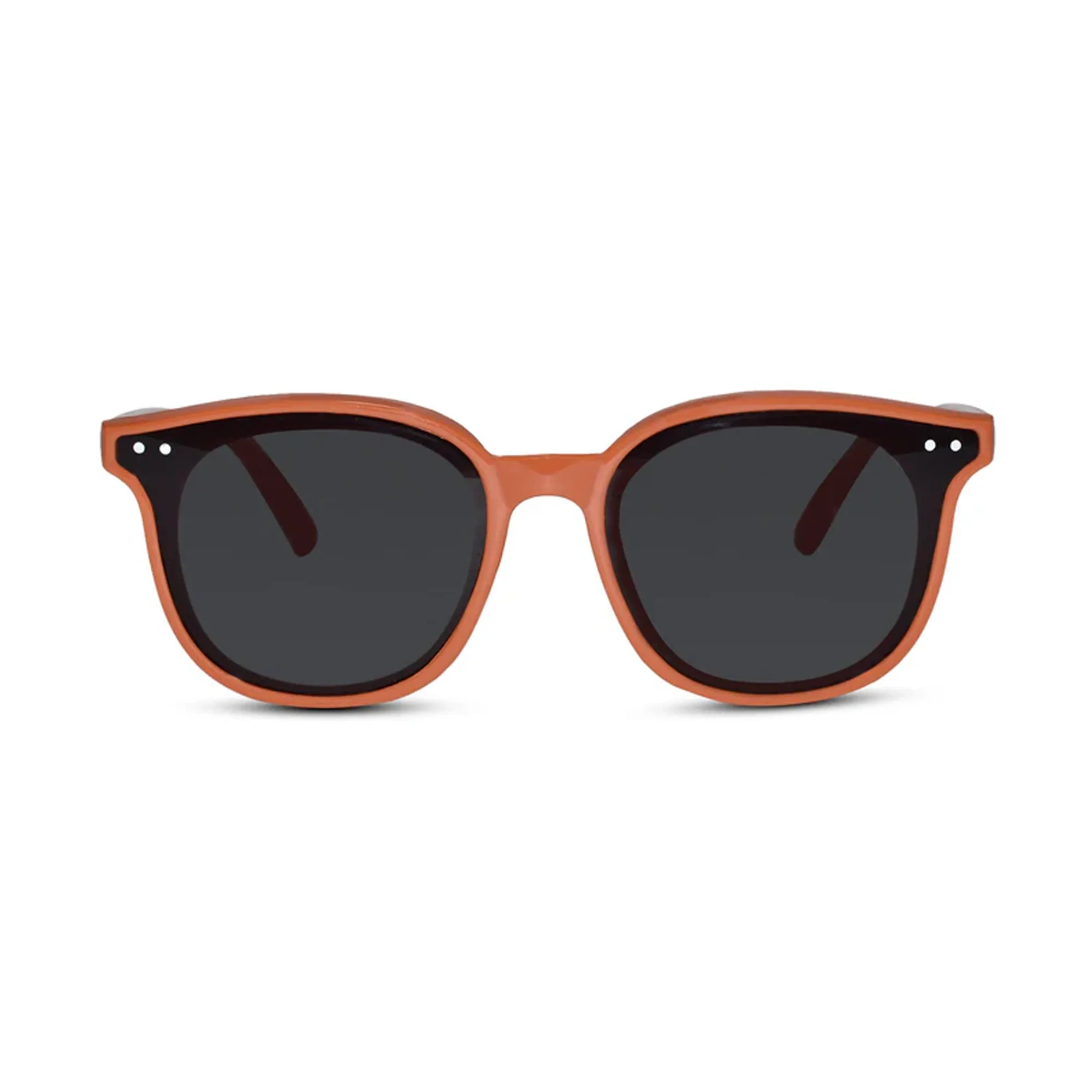 Retro Wayfarer Orange kids Sunglasses - Image 2