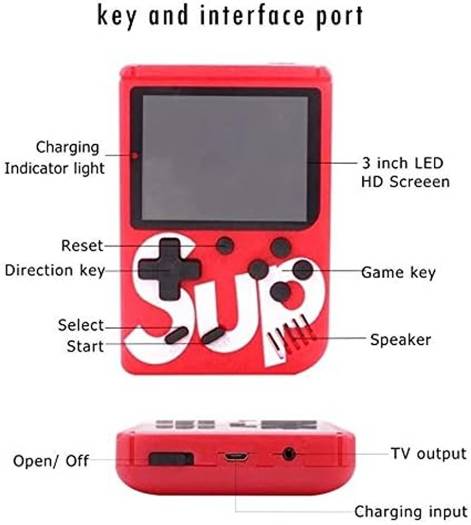 RetroGame: Handheld Gaming Console with 400 Classic Built-in Games, 3.0-Inch Screen & Rechargeable Battery - Image 4