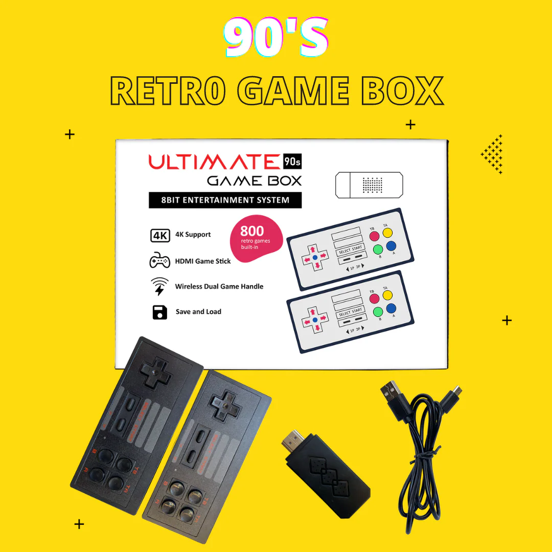 RetroTV: Ultimate 90s HDMI Retro Game Stick with Plug & Play Wireless HD 1080p Gaming for Up to 2 Players - Image 2