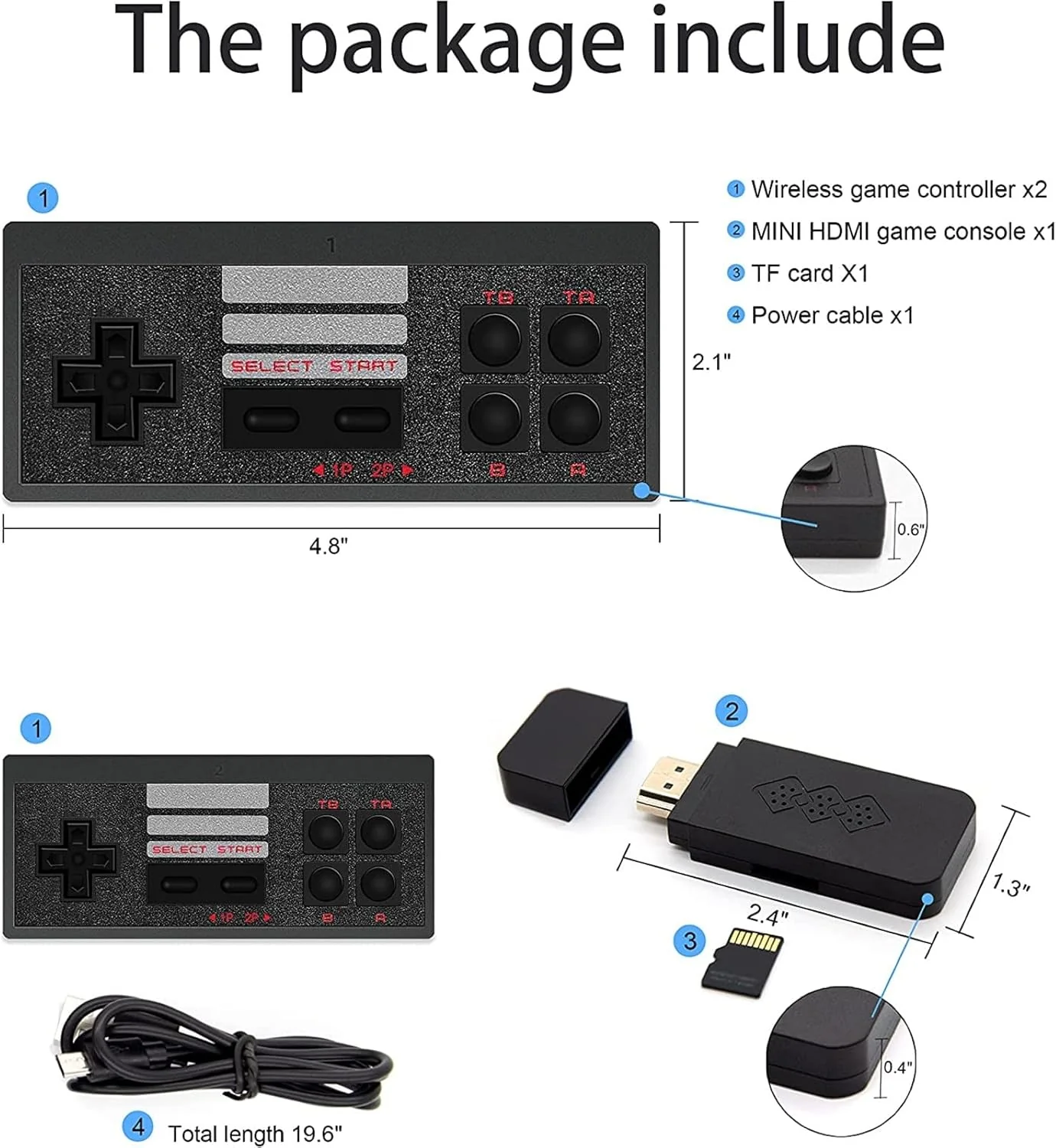 RetroTV: Ultimate 90s HDMI Retro Game Stick with Plug & Play Wireless HD 1080p Gaming for Up to 2 Players - Image 3