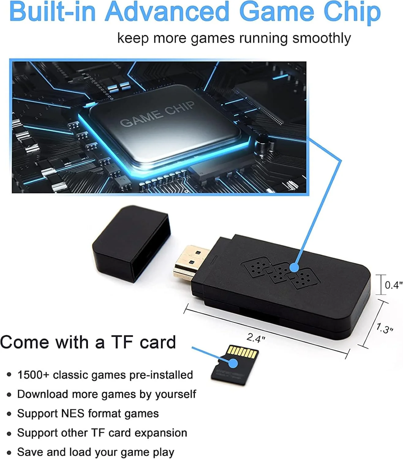 RetroTV: Ultimate 90s HDMI Retro Game Stick with Plug & Play Wireless HD 1080p Gaming for Up to 2 Players - Image 7