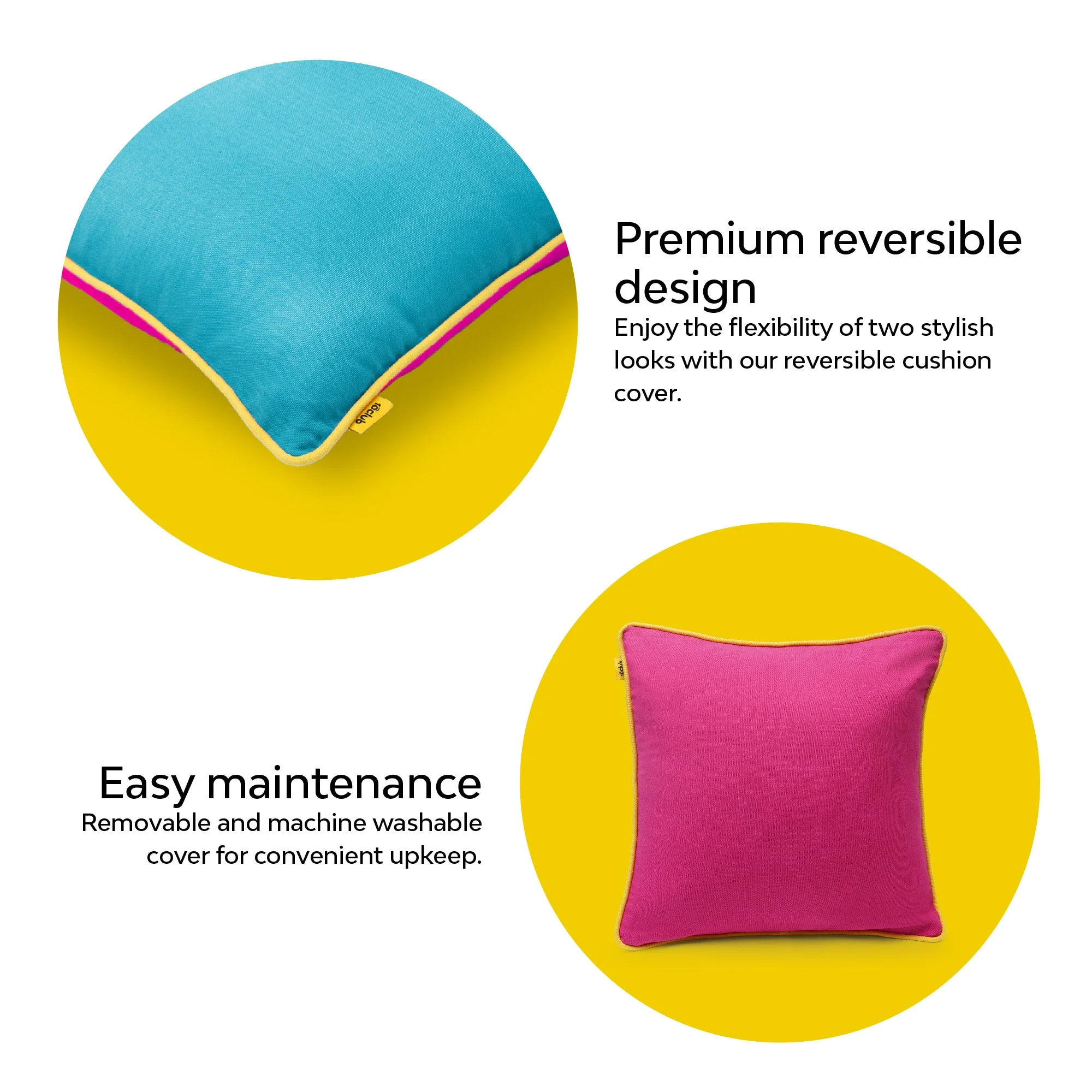 Reversible Cord Cushion Cover | Single - Image 18