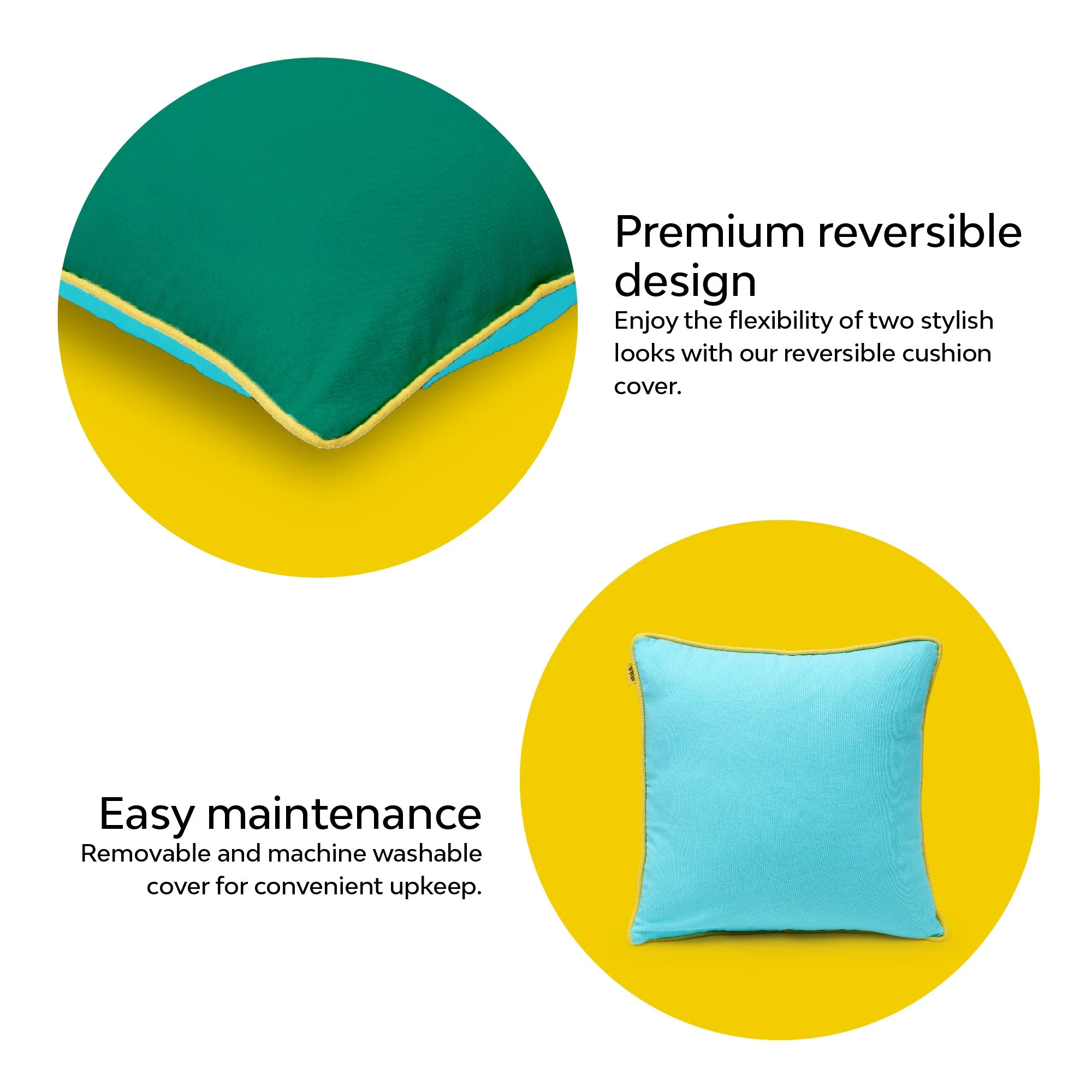 Reversible Cord Cushion Cover | Single - Image 36