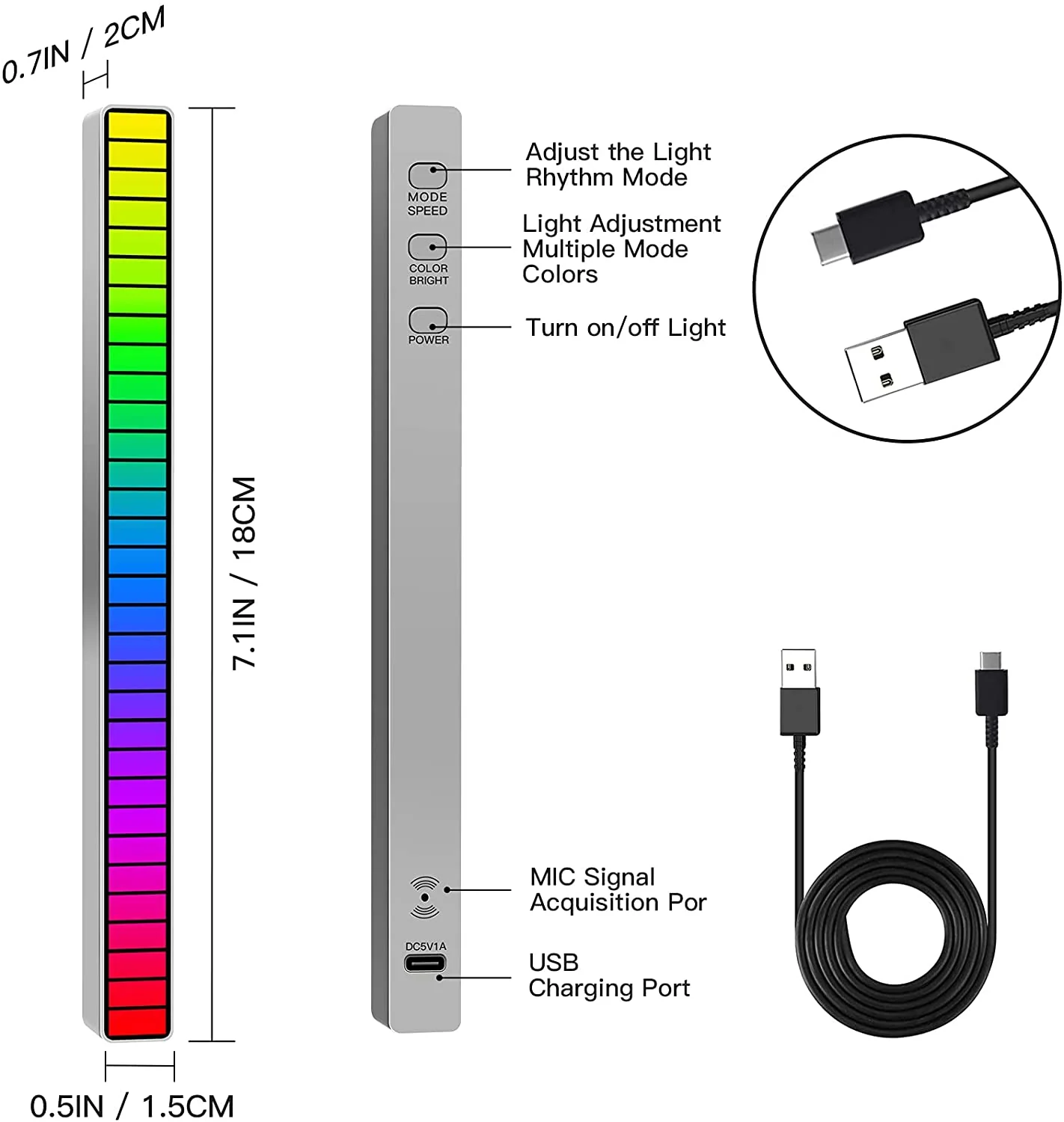 RGB Bar LED Display Rhythm Lights (Set of 2) - Image 8