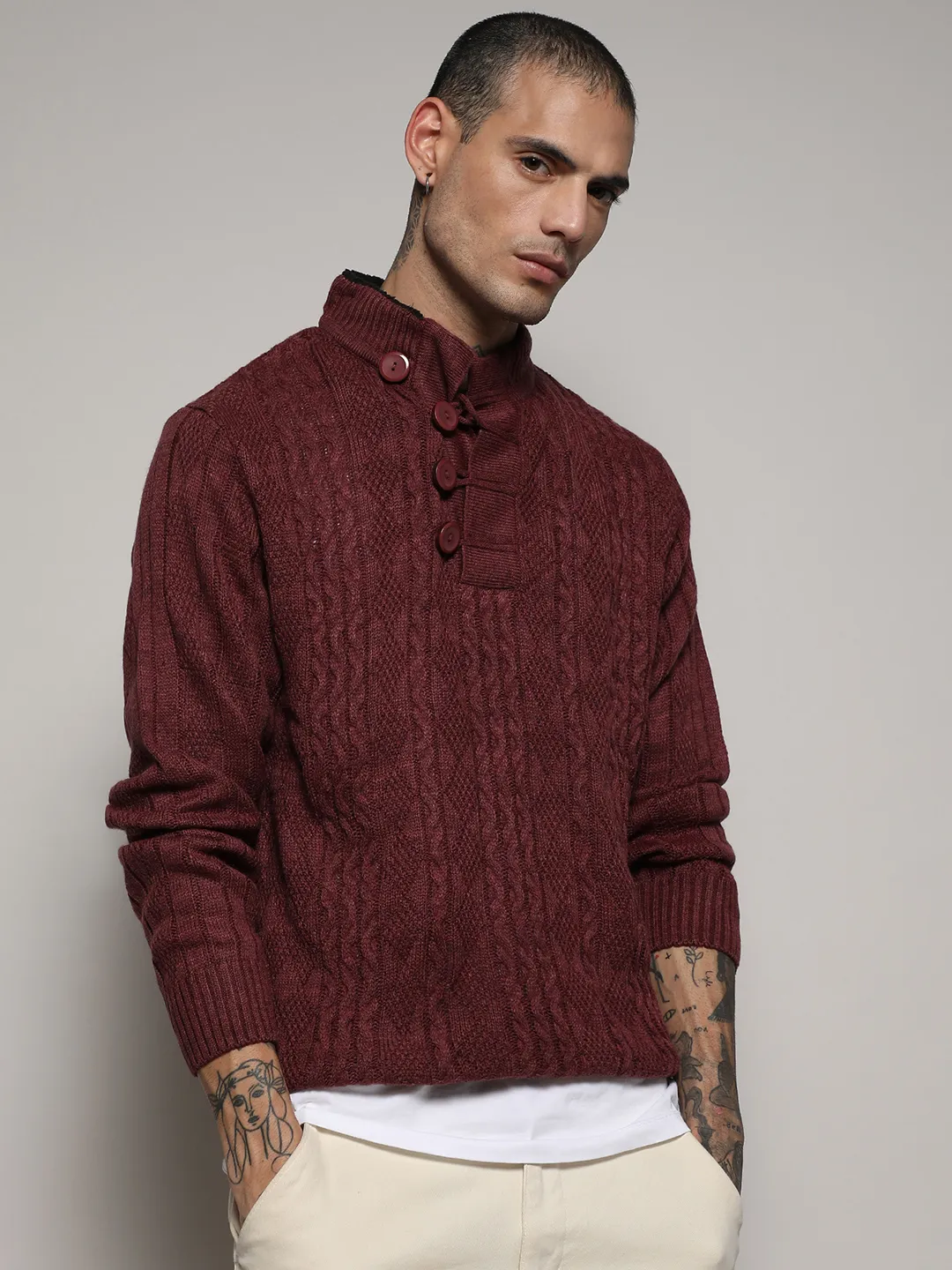 Rhombus Knit Sweater - Image 2