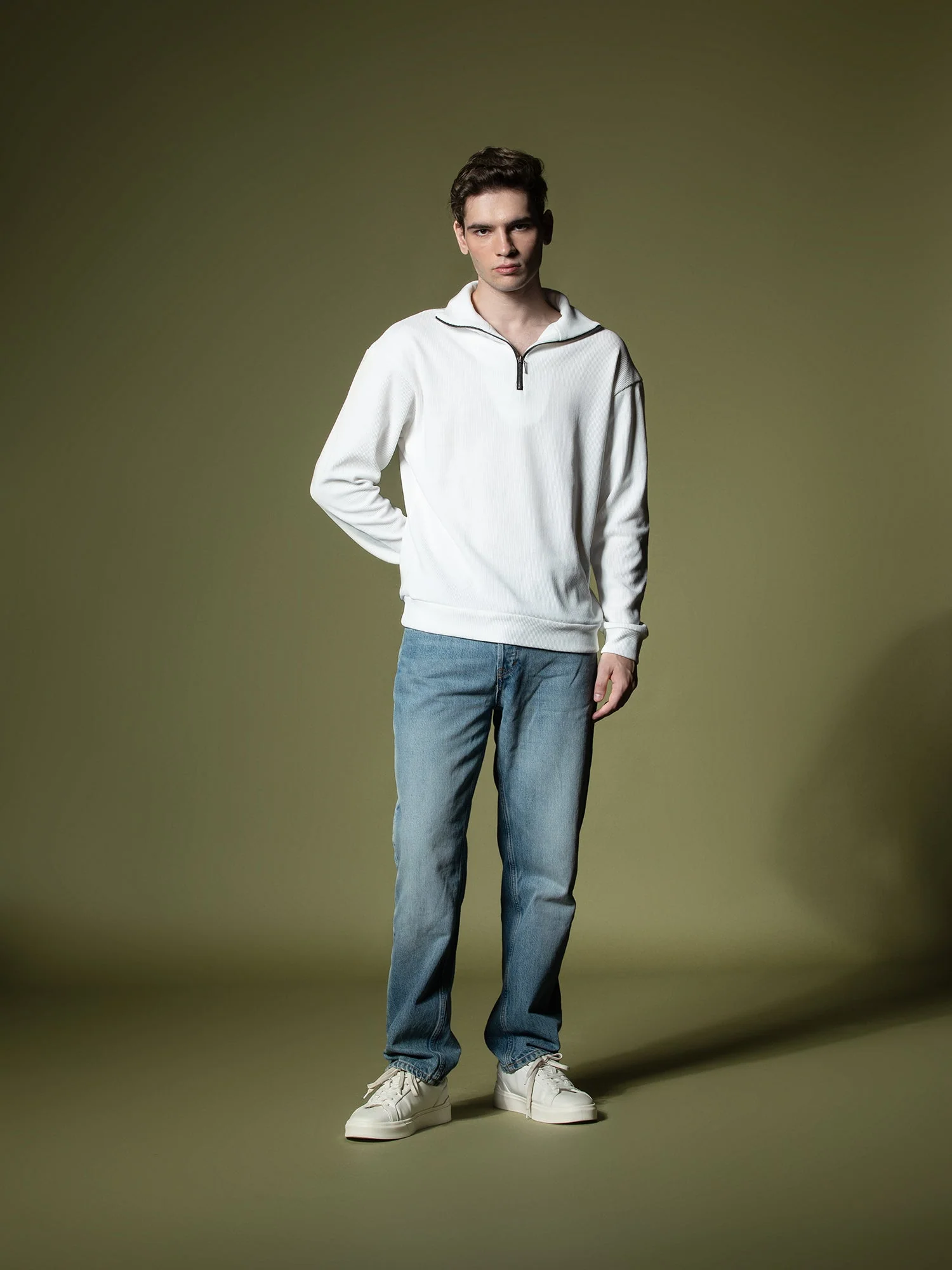 Ribbed quarter-zip sweatshirt - Image 23