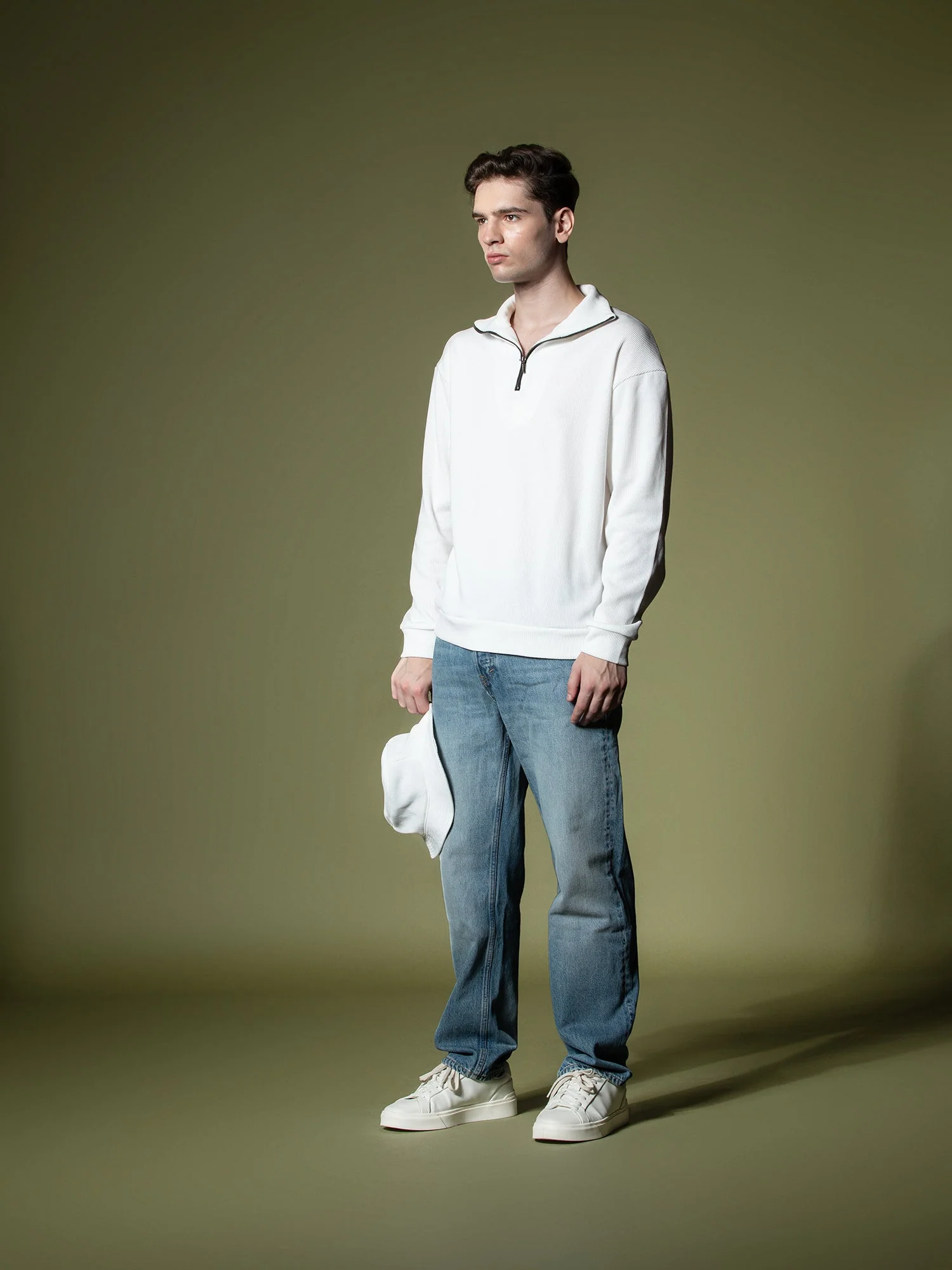 Ribbed quarter-zip sweatshirt - Image 26