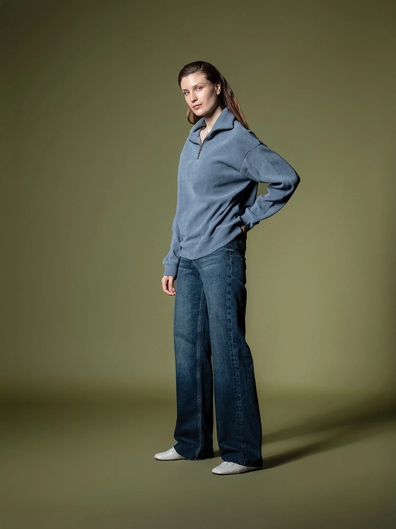 Ribbed quarter-zip sweatshirt - Image 32