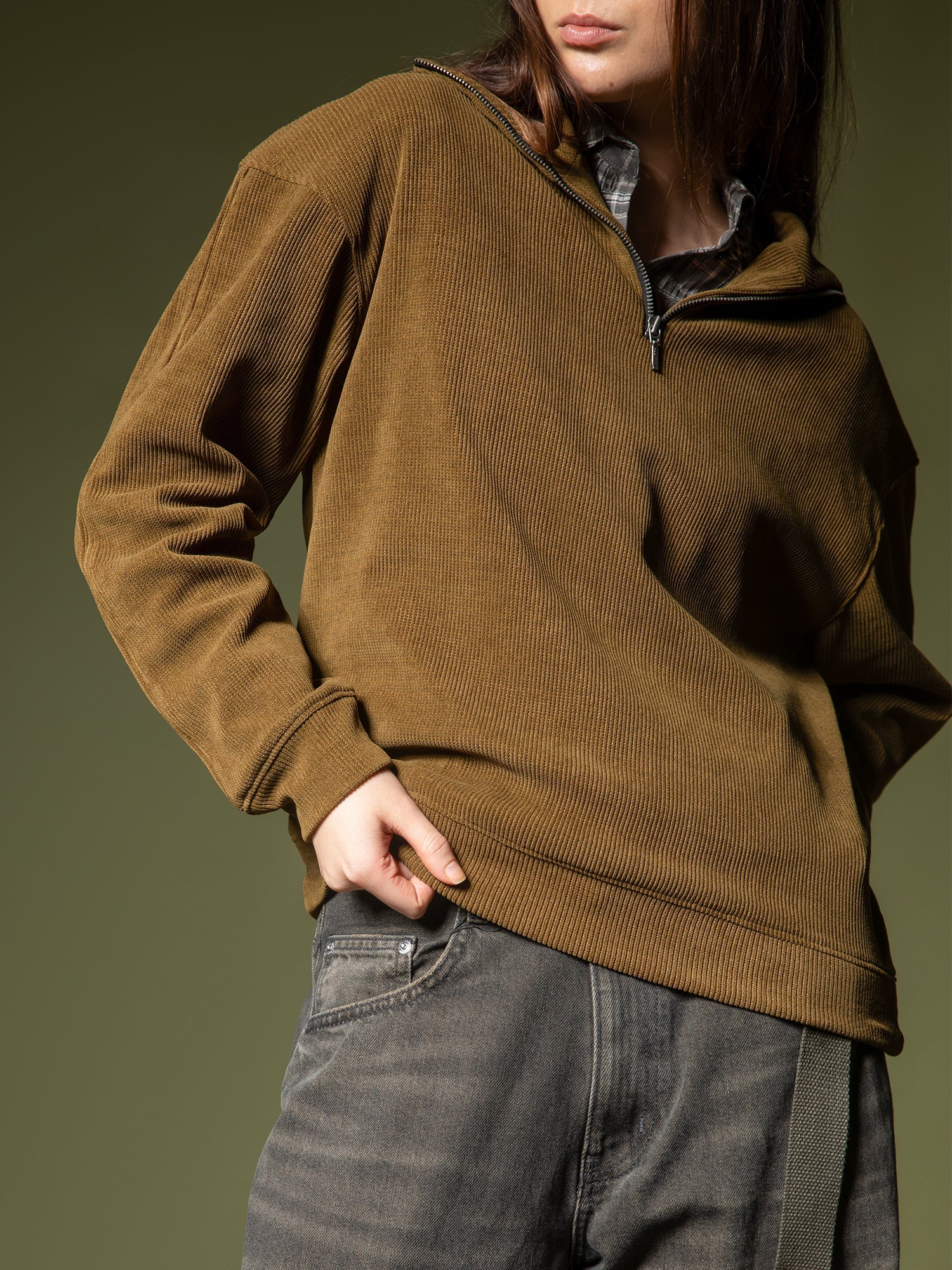 Ribbed quarter-zip sweatshirt - Image 47