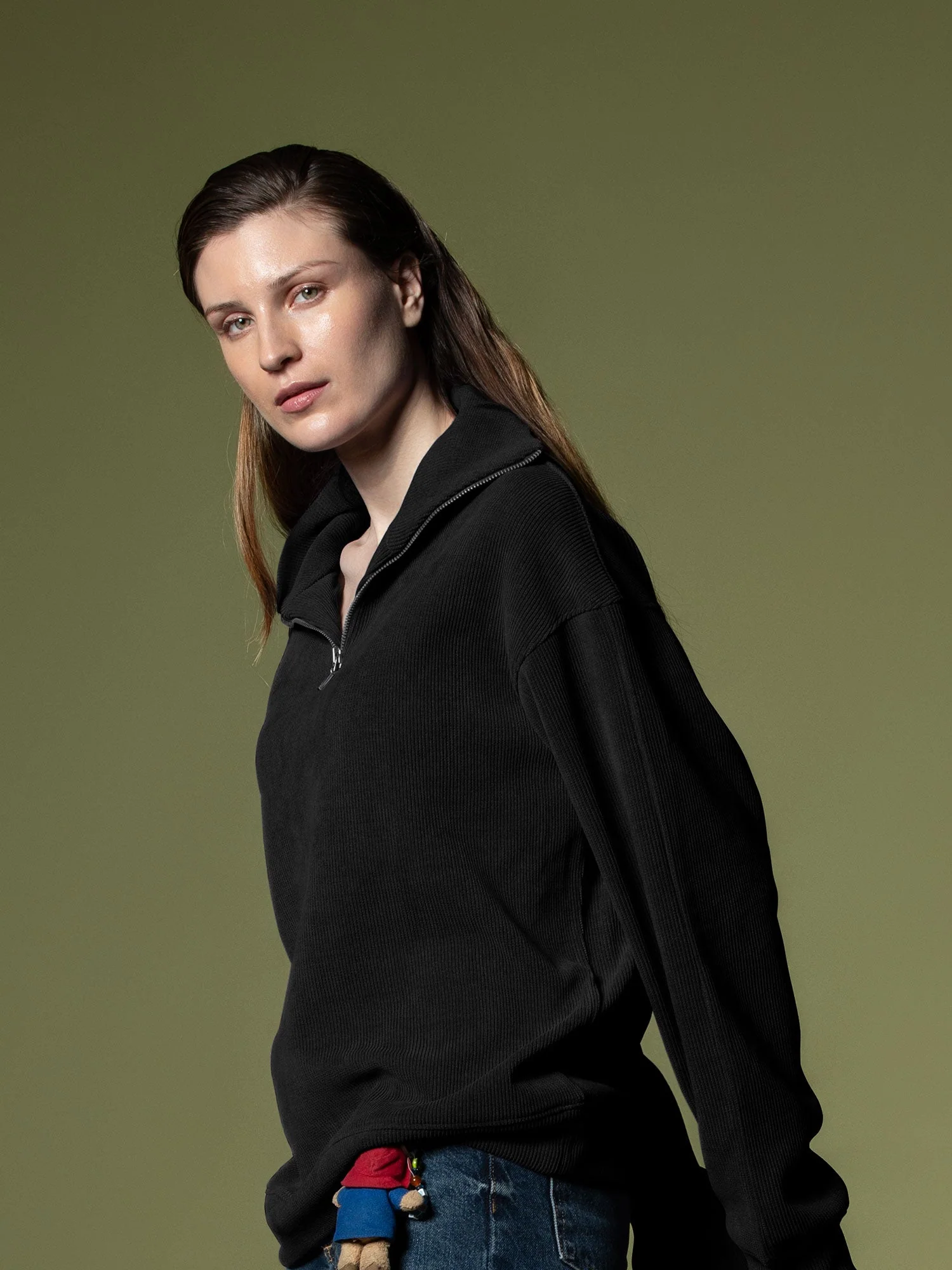 Ribbed quarter-zip sweatshirt - Image 8