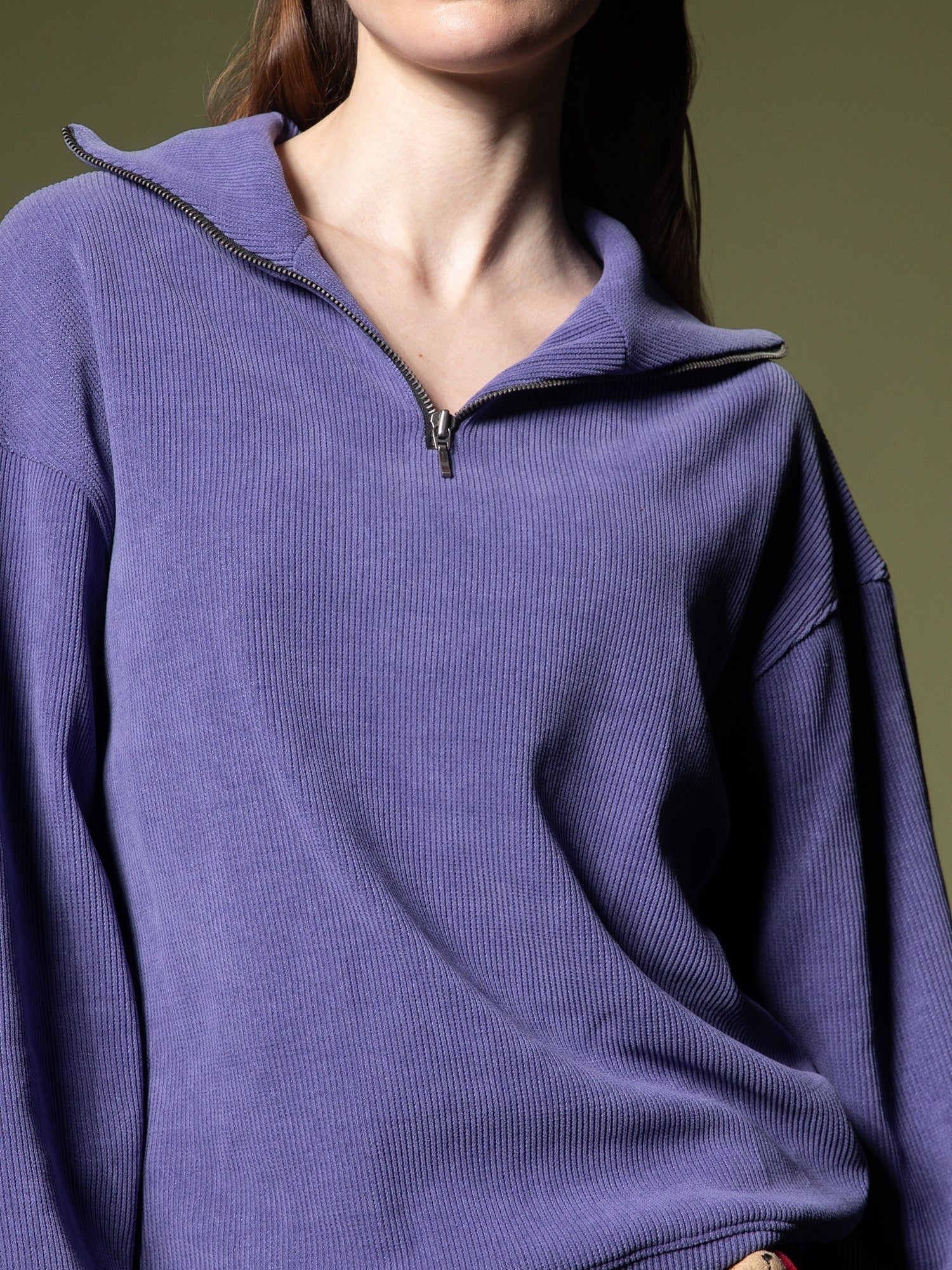 Ribbed quarter-zip sweatshirt - Image 48