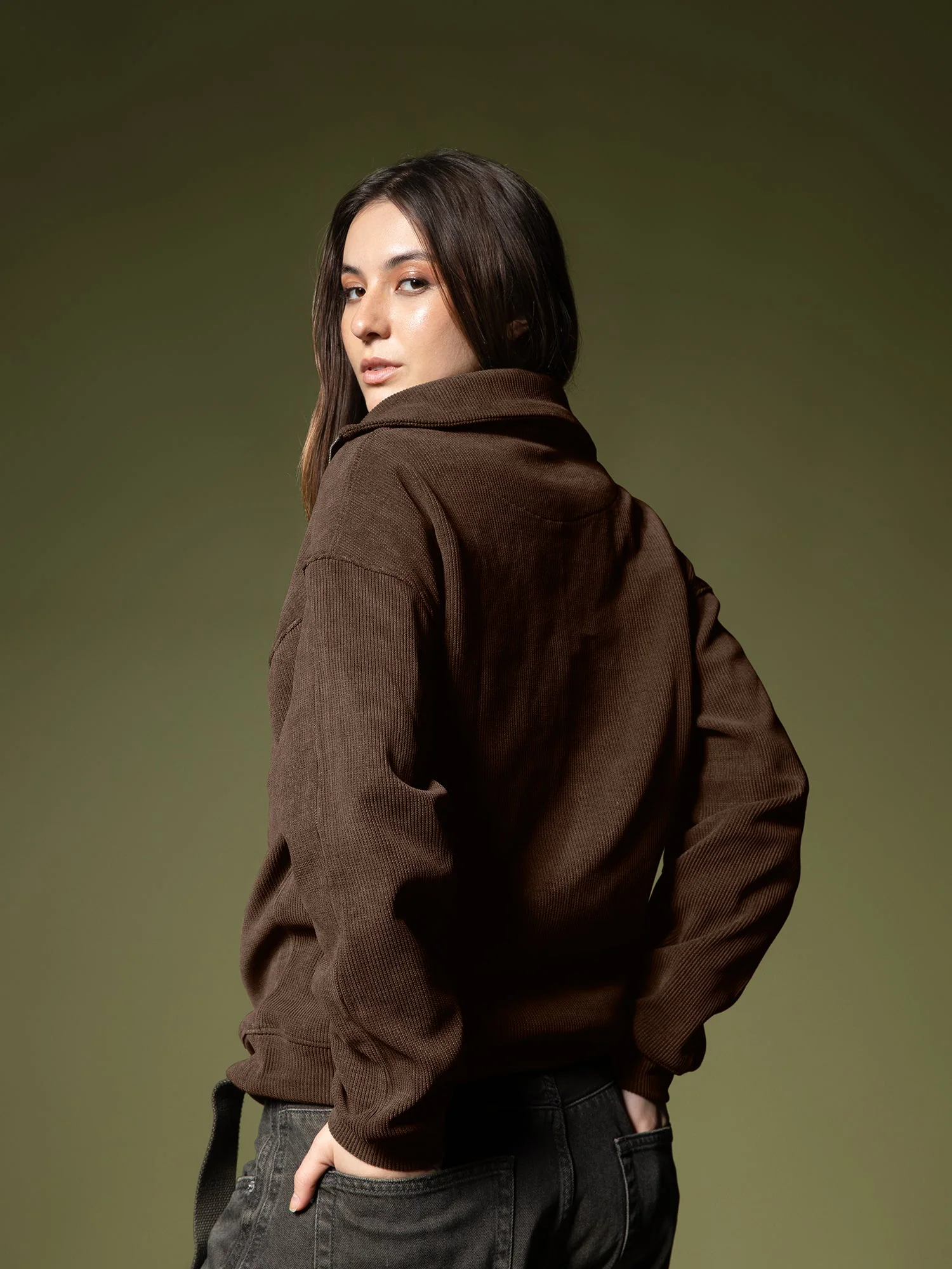 Ribbed quarter-zip sweatshirt - Image 11