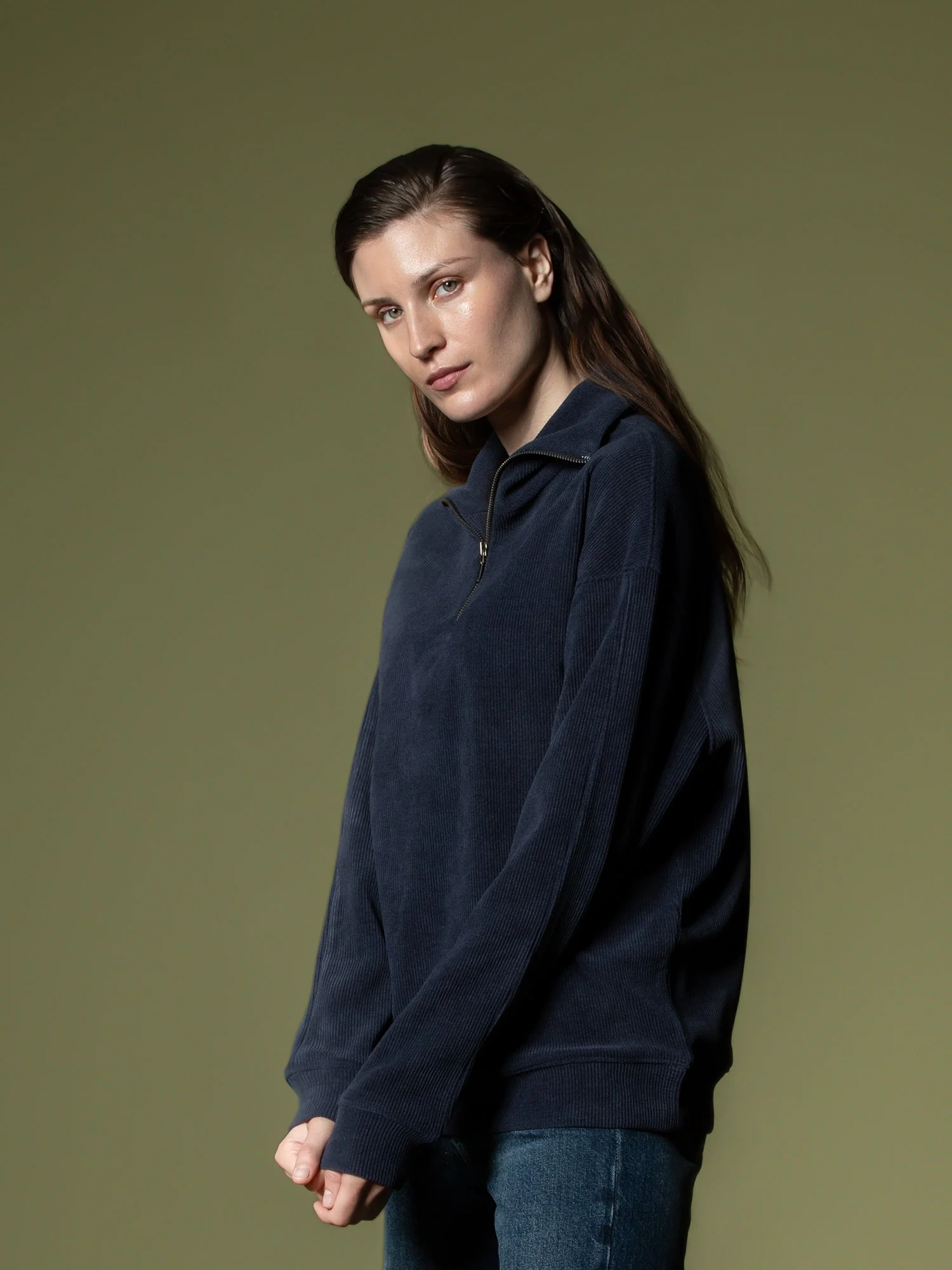 Ribbed quarter-zip sweatshirt - Image 18