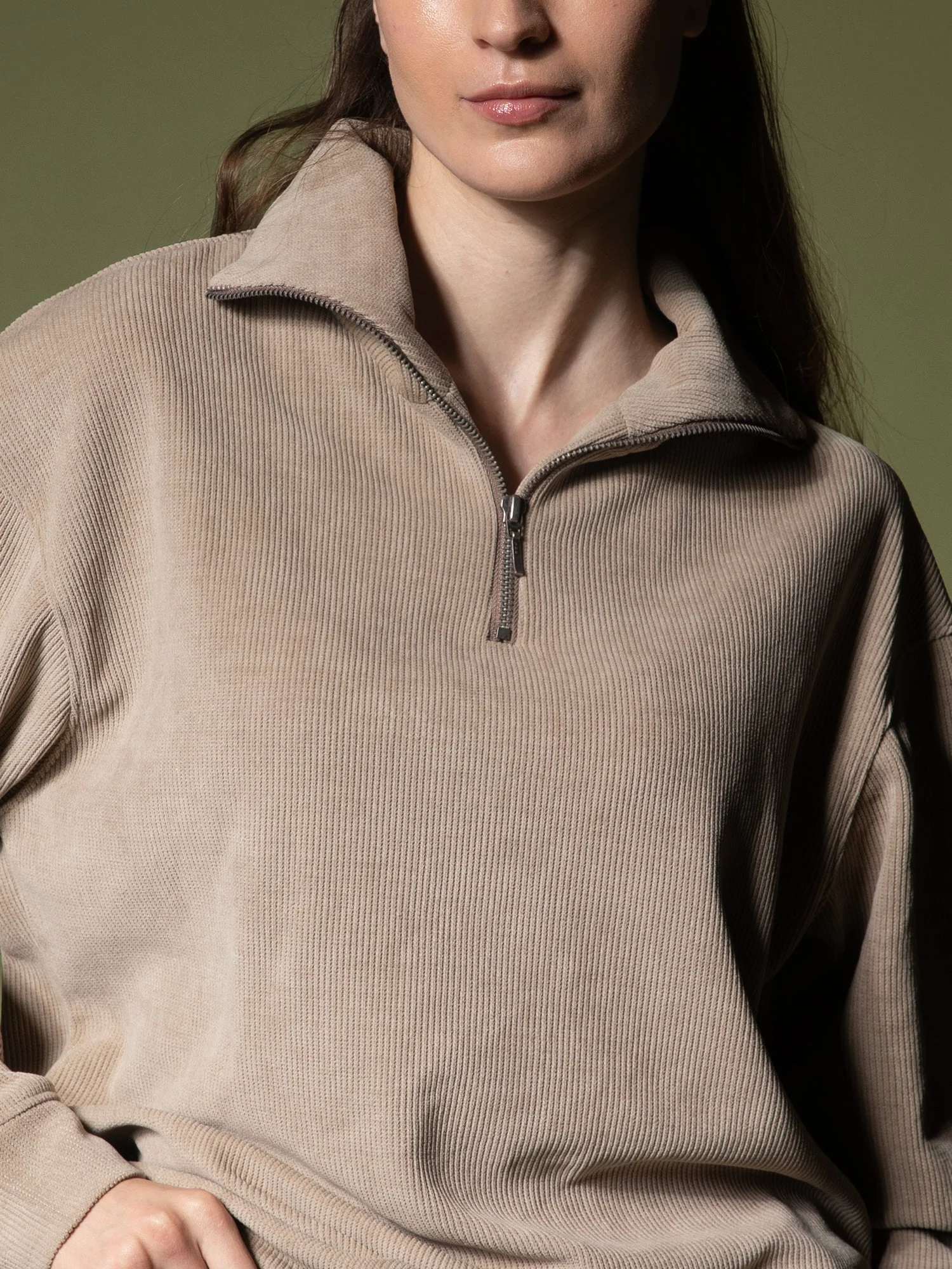 Ribbed quarter-zip sweatshirt - Image 41