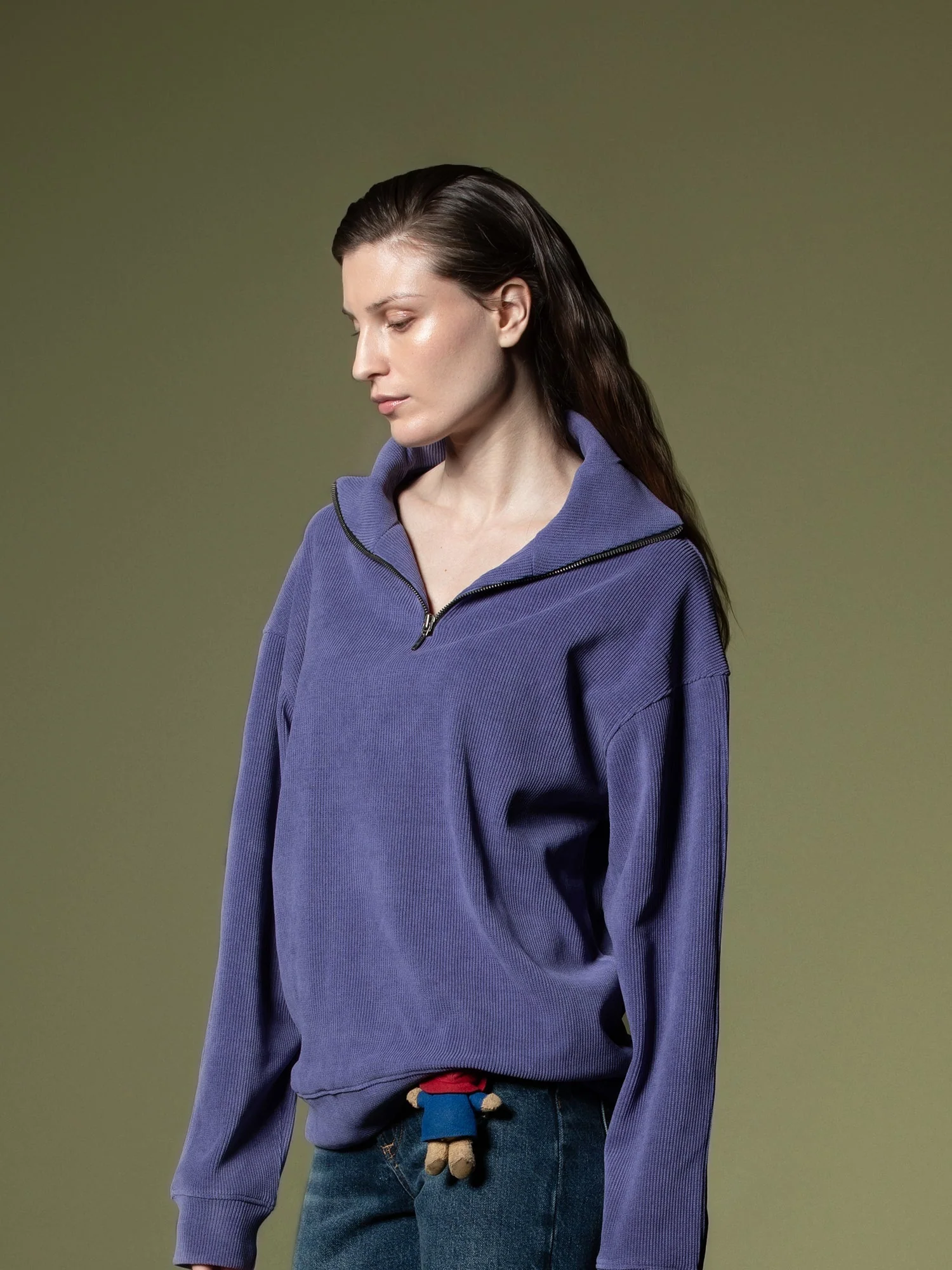 Ribbed quarter-zip sweatshirt - Image 50