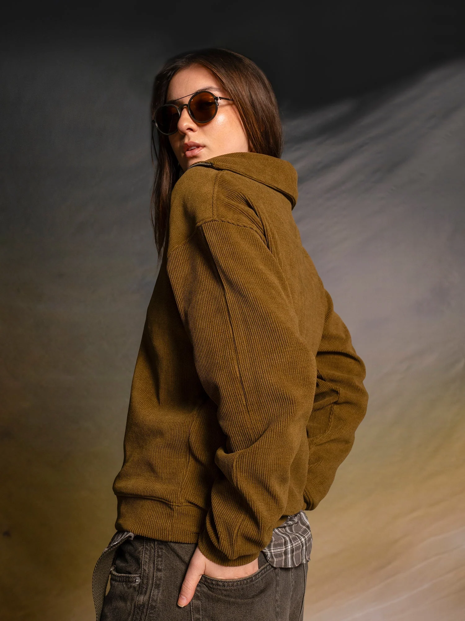 Ribbed quarter-zip sweatshirt - Image 3