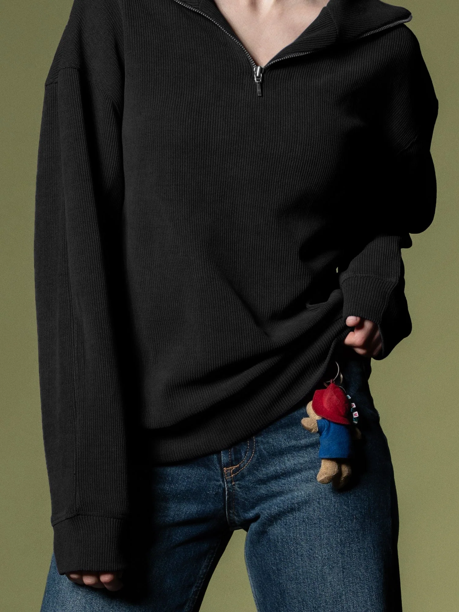 Ribbed quarter-zip sweatshirt - Image 32