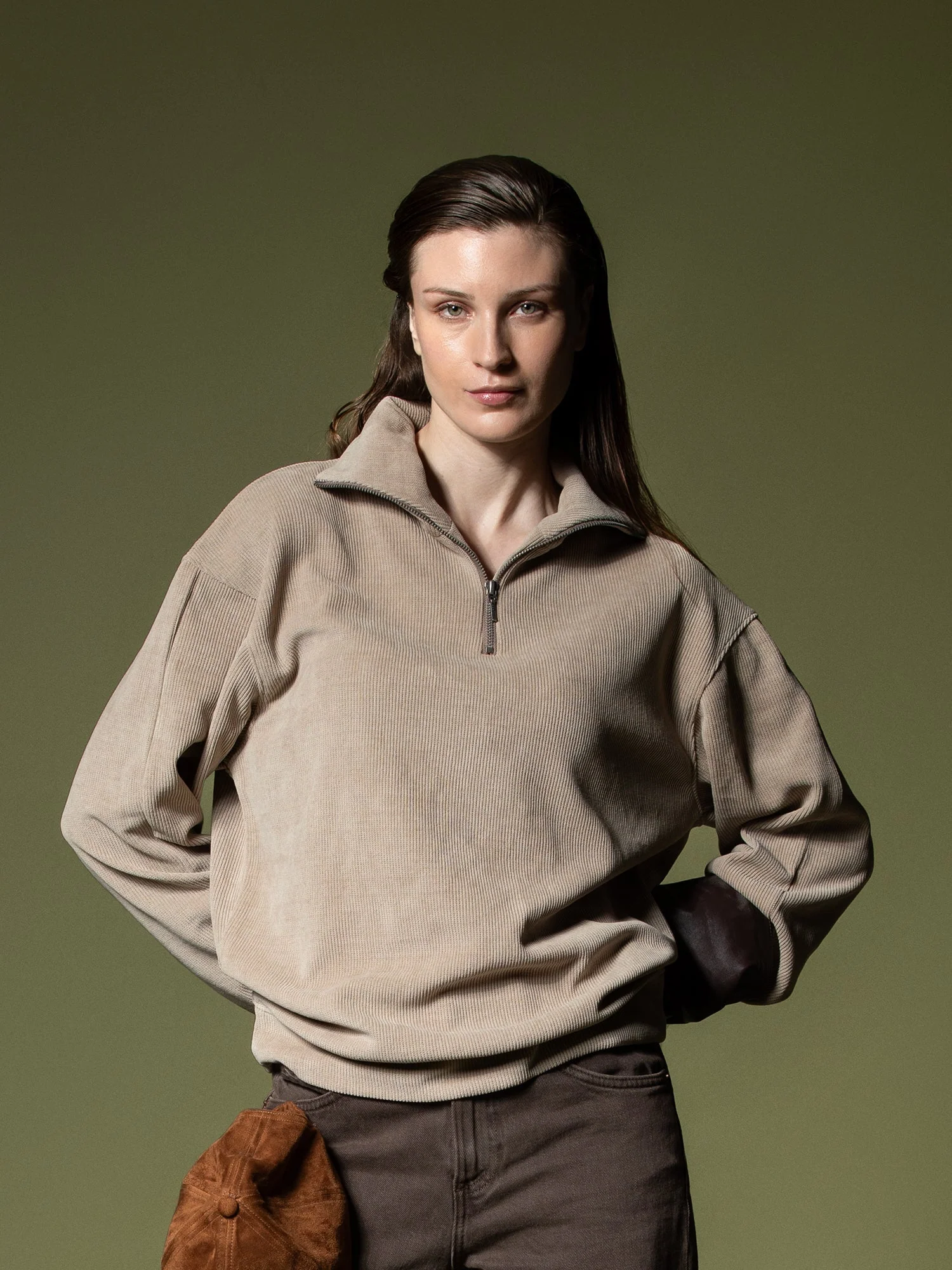 Ribbed quarter-zip sweatshirt - Image 43