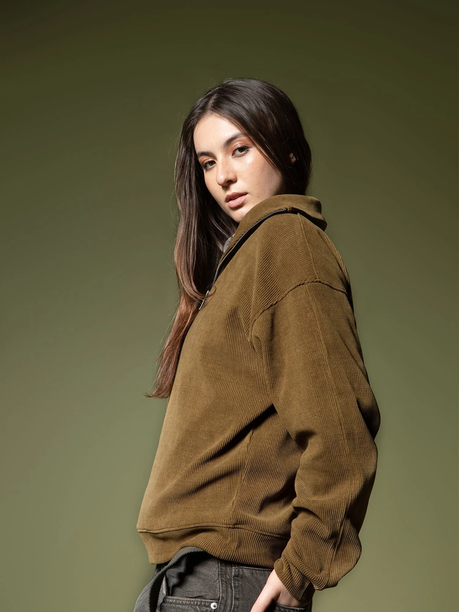 Ribbed quarter-zip sweatshirt - Image 8