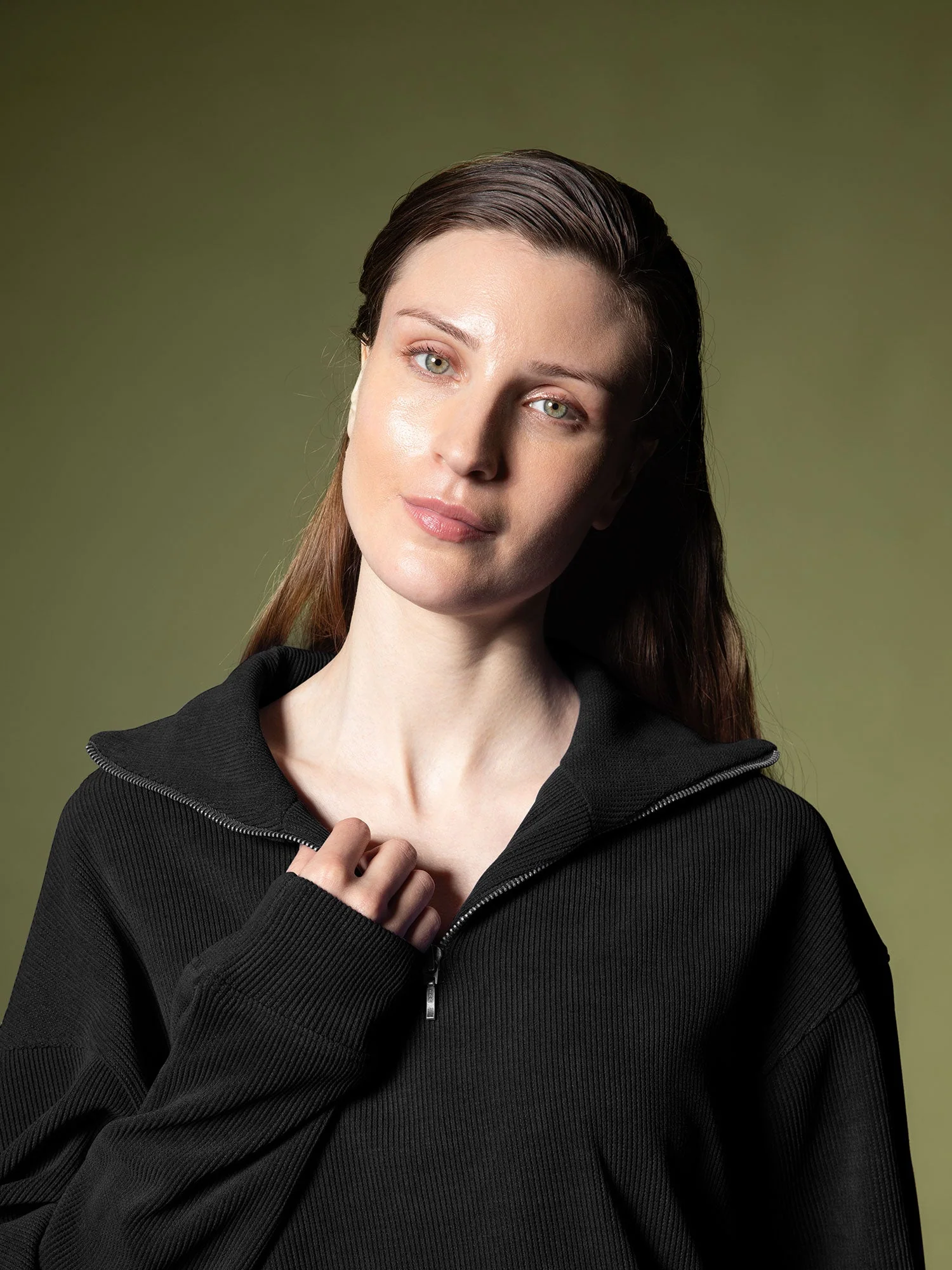 Ribbed quarter-zip sweatshirt - Image 2