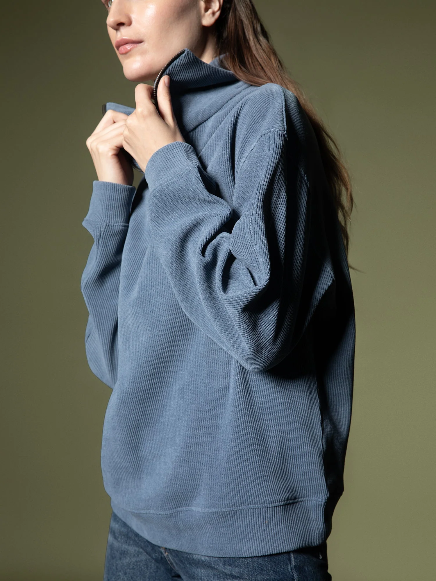 Ribbed quarter-zip sweatshirt - Image 24